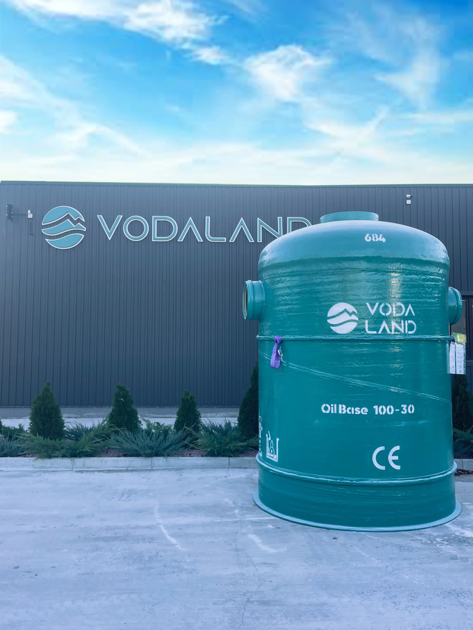 Separador de Hidrocarburos sin BYPASS OilBase100-30 l/s D2000 H3100 Ø250 con decantador 3000L