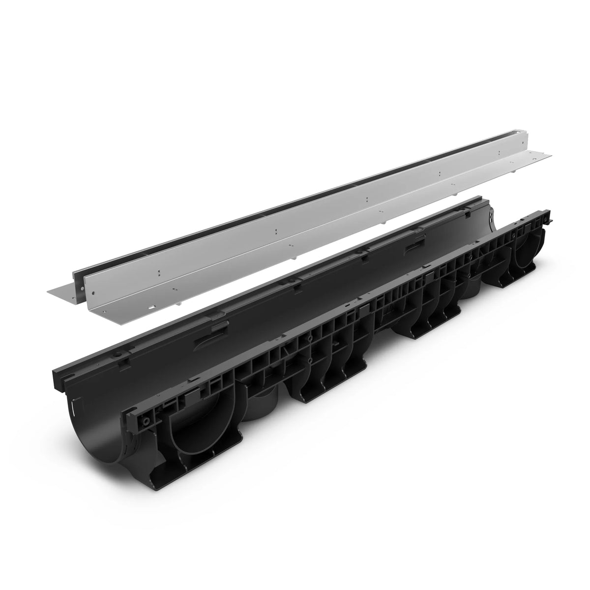 Canal de Plástico BASE DN100 con SLOT H40 de Acero Inoxidable