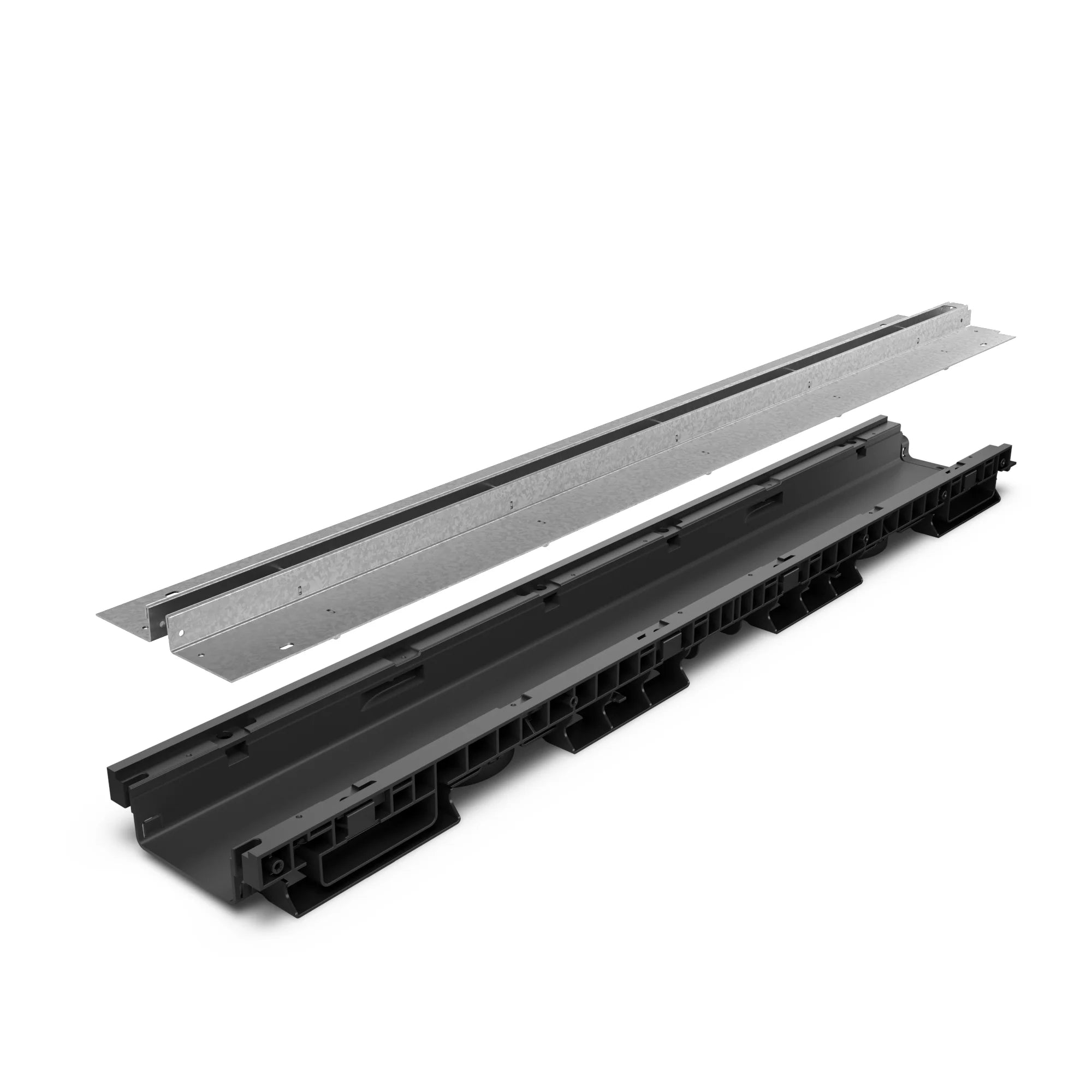 Canal de Plástico BASE DN100 con SLOT H25 de Acero Galvanizado