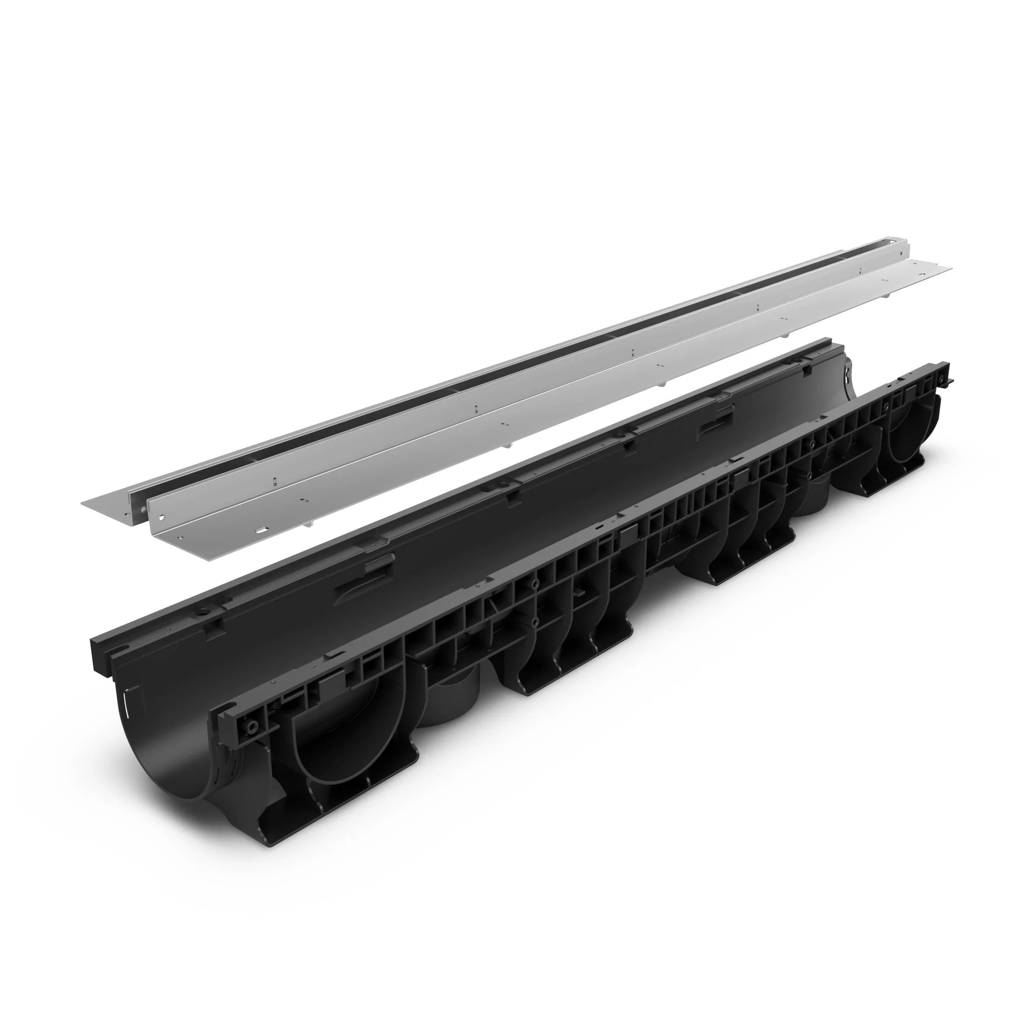 Canal de Plástico BASE DN100 con SLOT H25 de Acero Inoxidable AISI 316