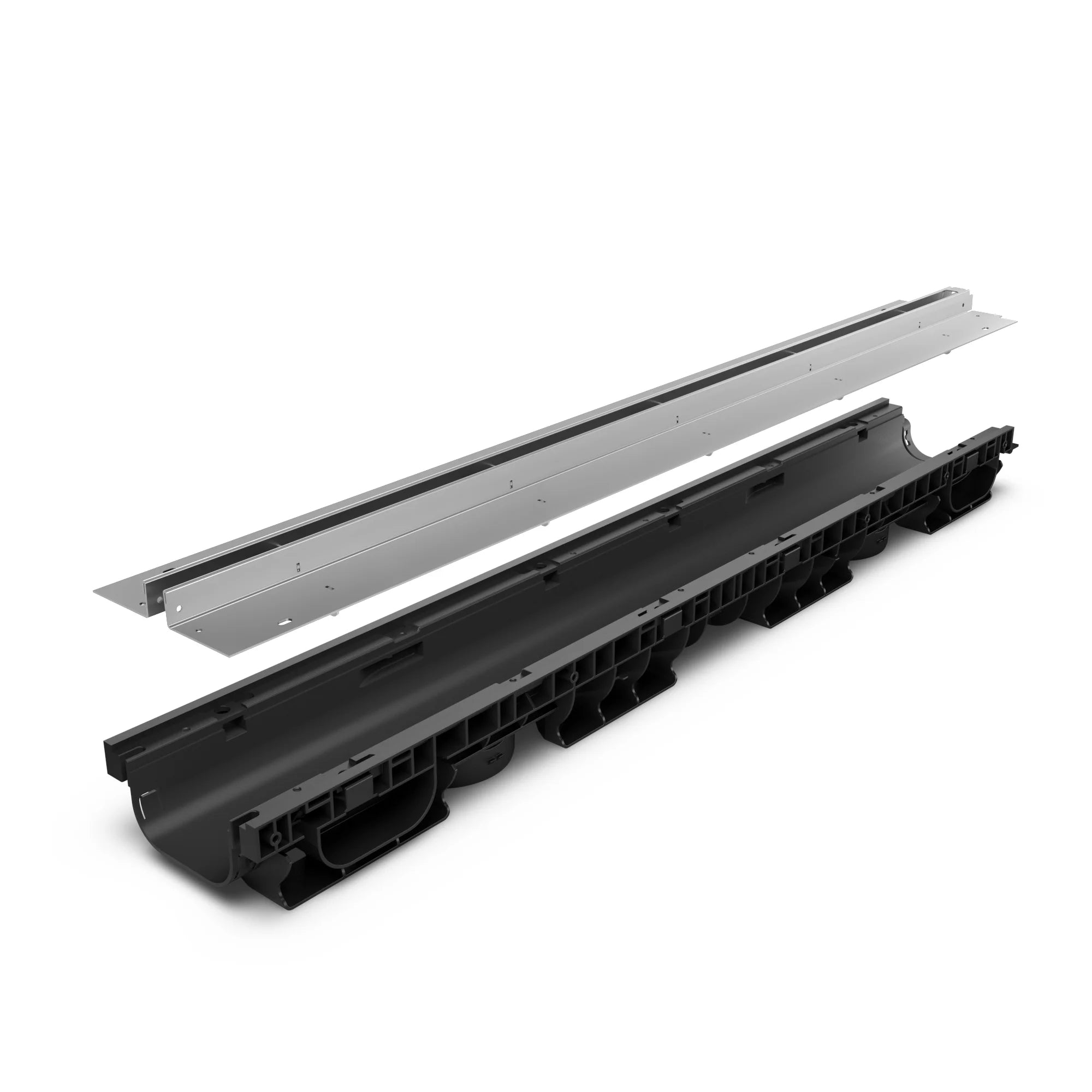 Canal de Plástico BASE DN100 con SLOT H25 de Acero Inoxidable AISI 304