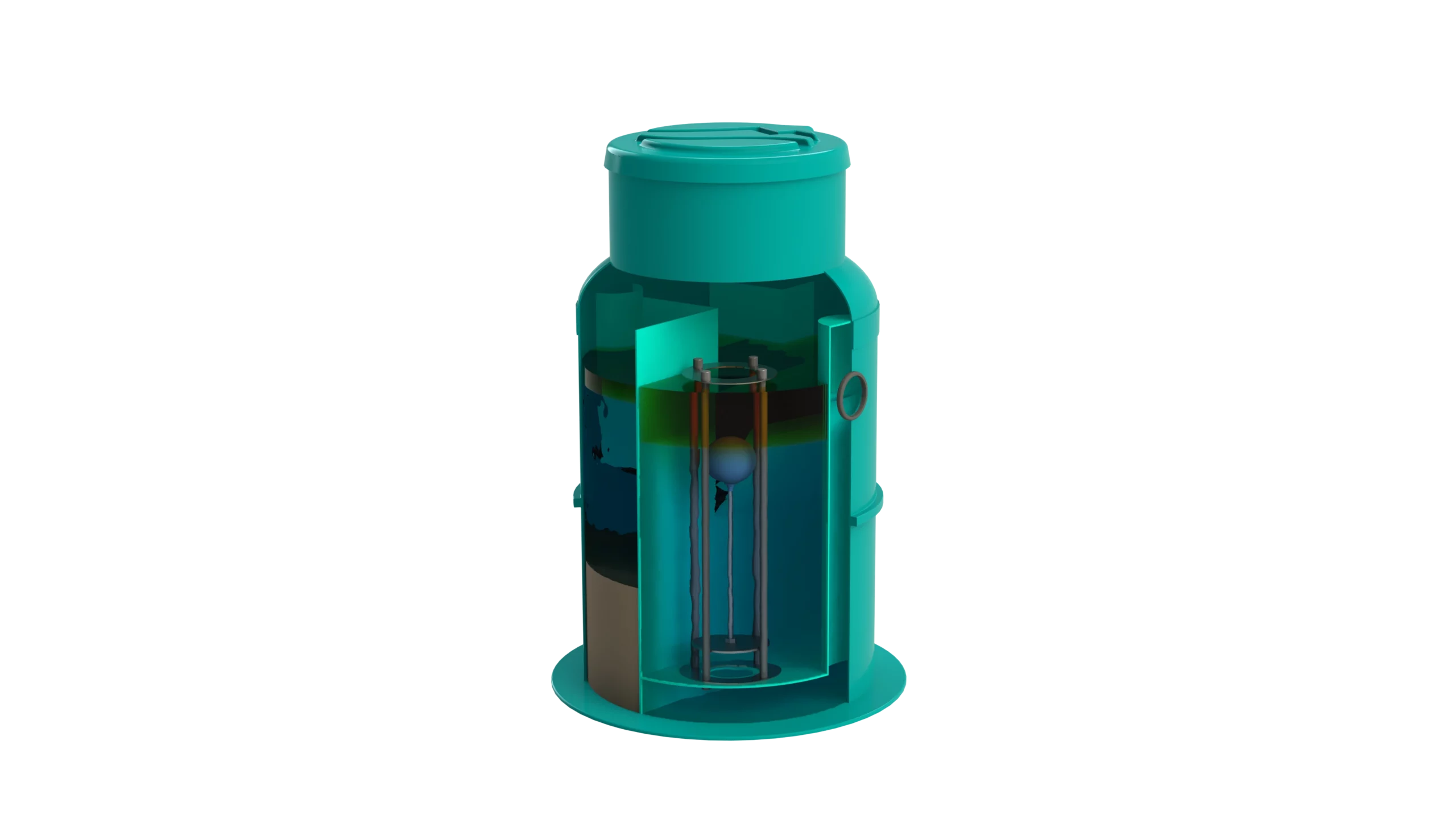 Separador de Hidrocarburos sin BYPASS OilBase100-1 l/s D800 H1850 Ø110 con decantador 100L
