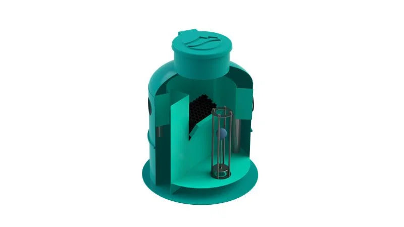 Separador de Hidrocarburos con BYPASS OilBase100-3/15 D1200 H1850 Ø200 con decantador 300L