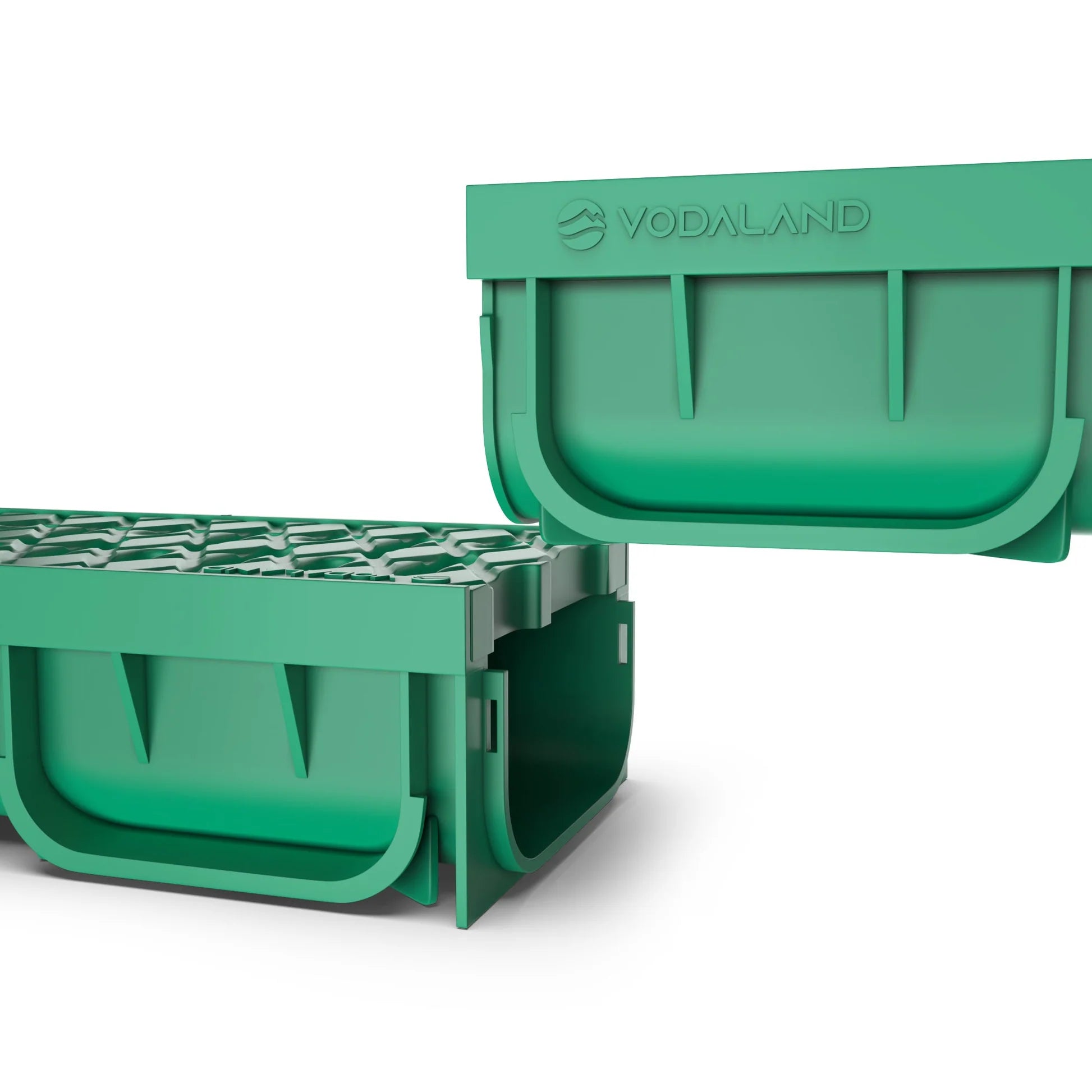 Canal de Plástico Easy 2 con Rejilla de Plástico Color Verde