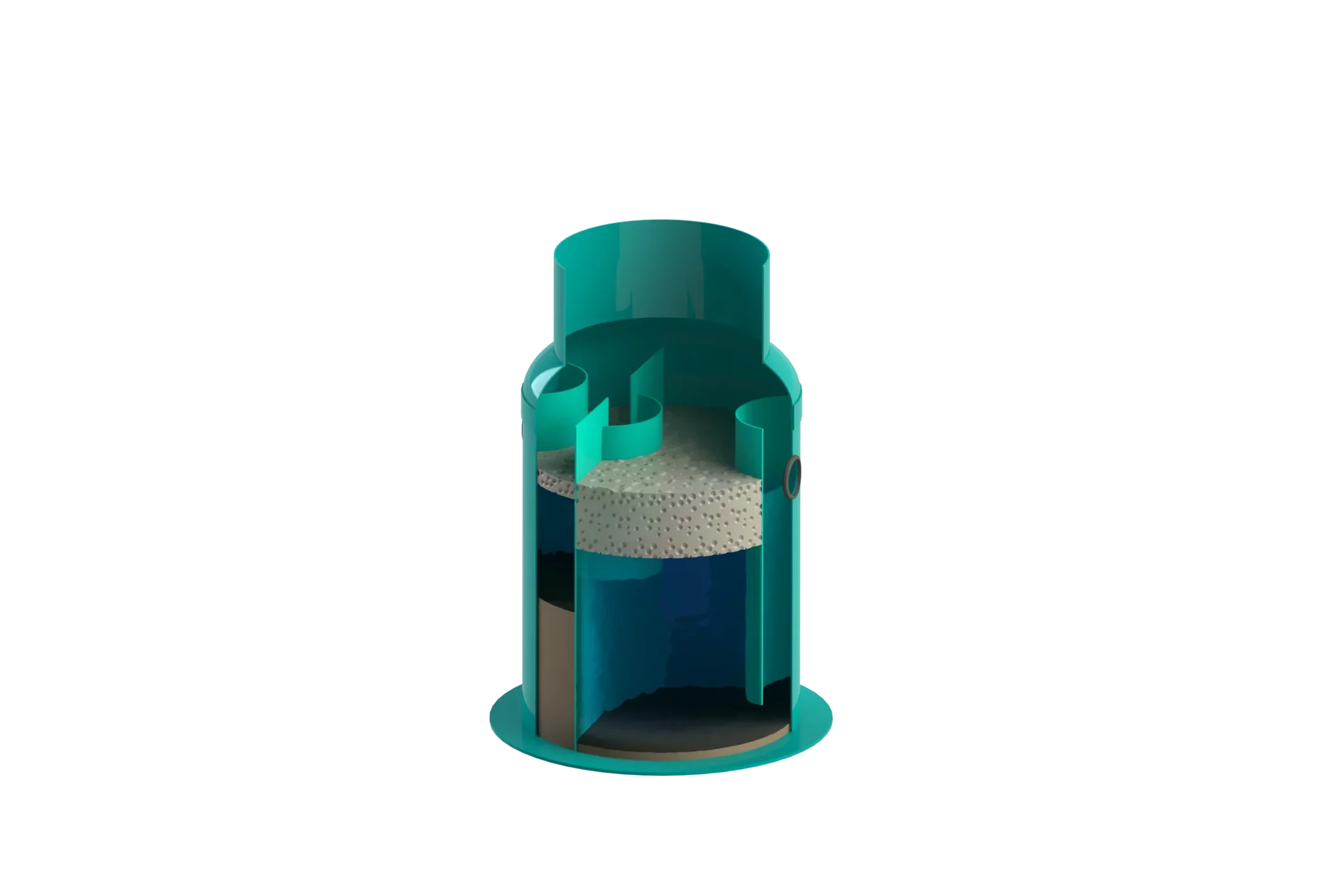 Separador de grasas GreaseBase 1 l/s D800 H1200 Ø110 decantador 100L