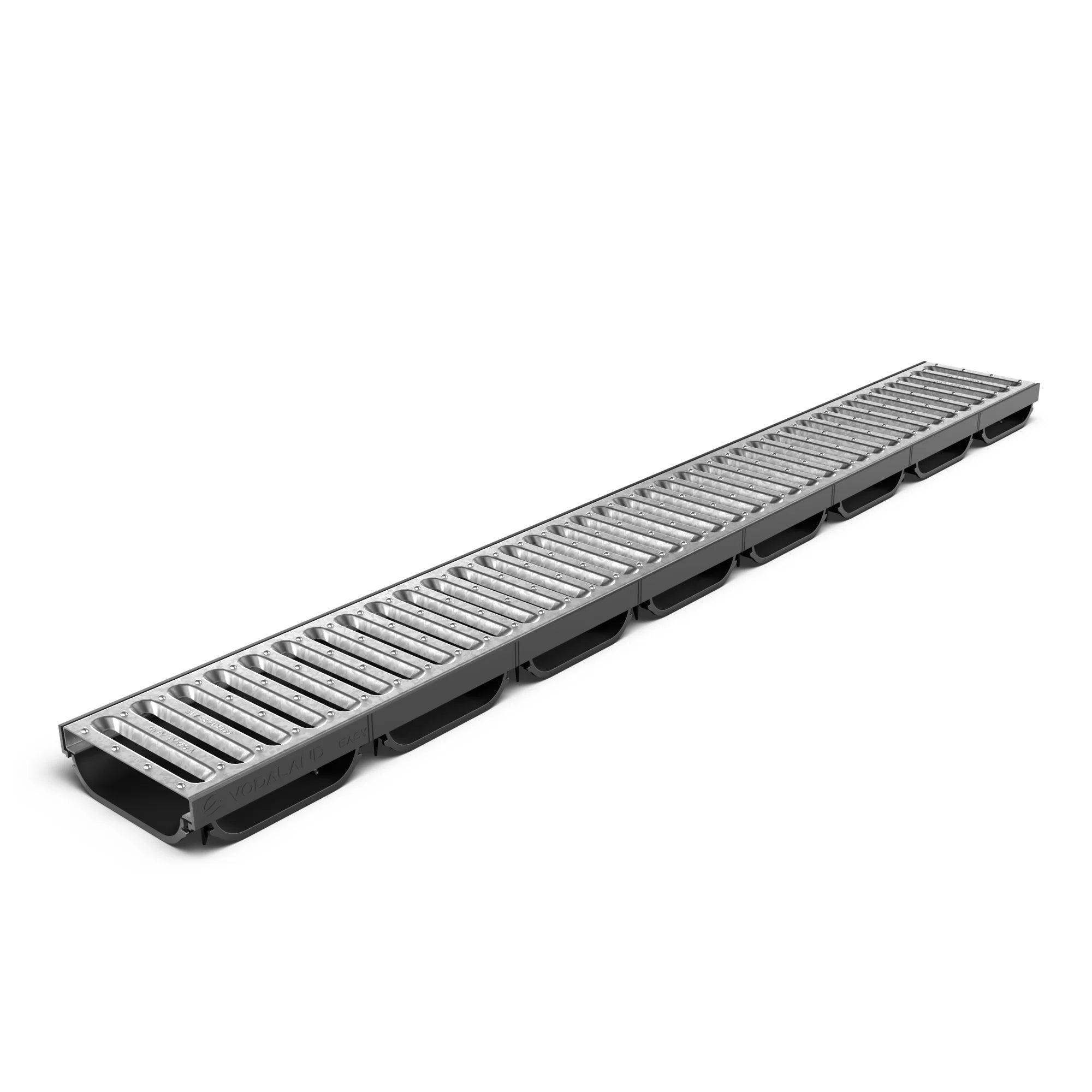 Canal de plástico Easy LOW con Rejilla de Acero Galvanizado