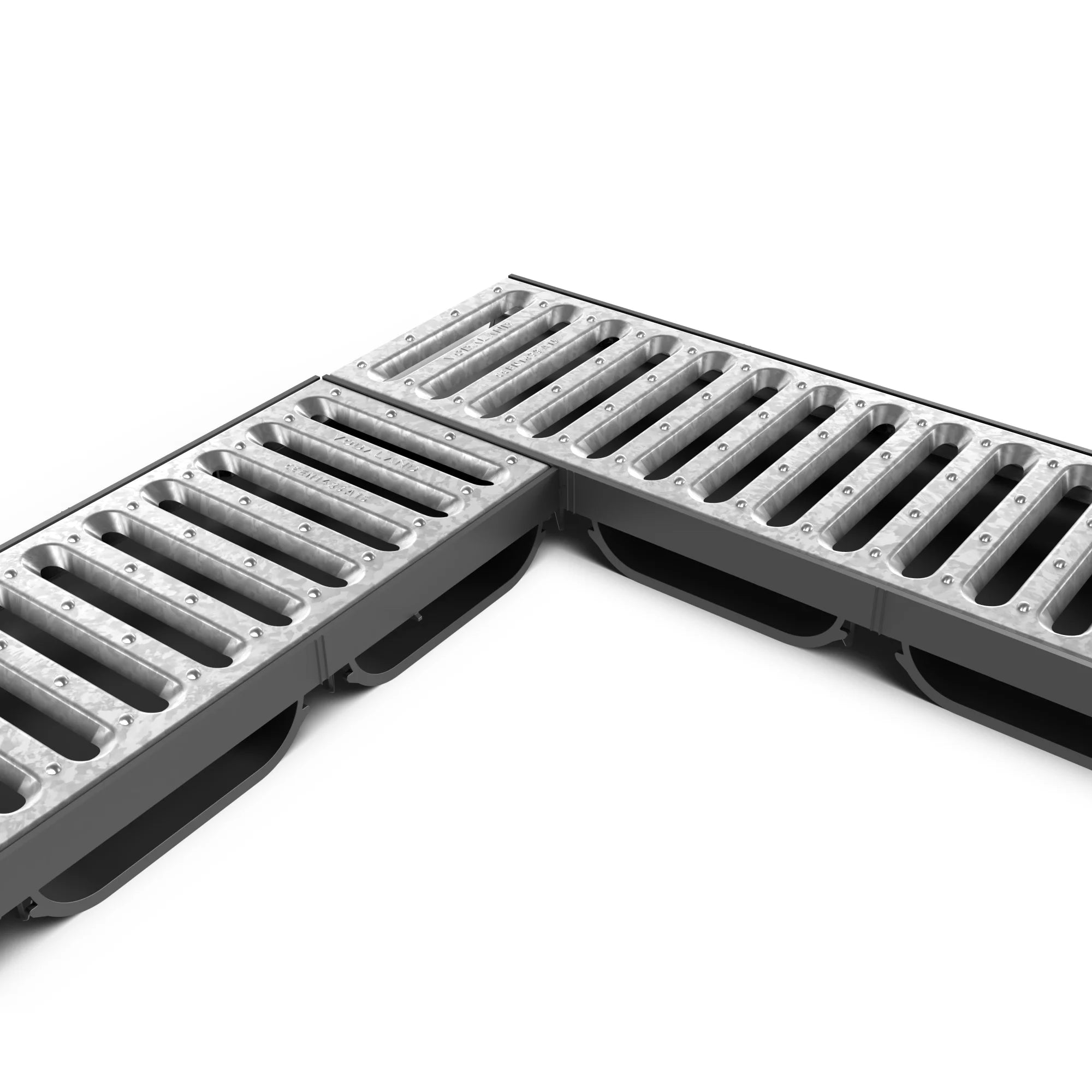 Canal de plástico Easy LOW con Rejilla de Acero Galvanizado