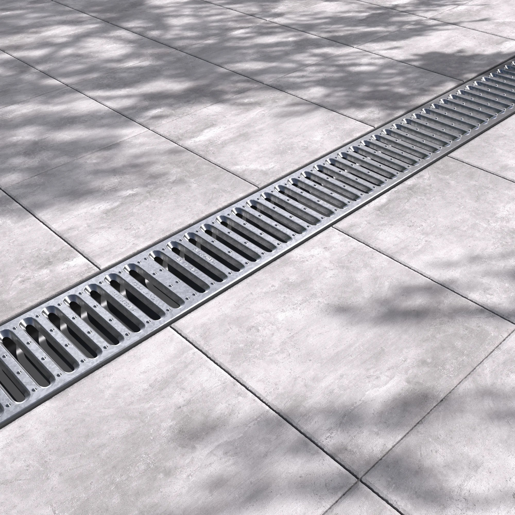Canal de plástico Easy LOW con Rejilla de Acero Galvanizado