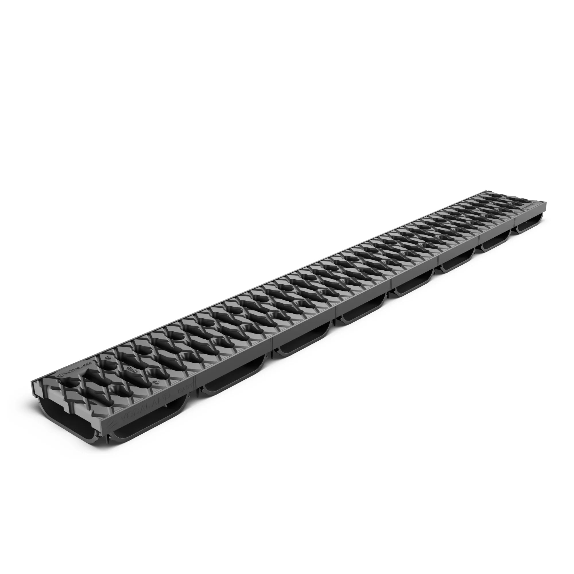 Canal de plástico Easy LOW con Rejilla de Plástico Negro