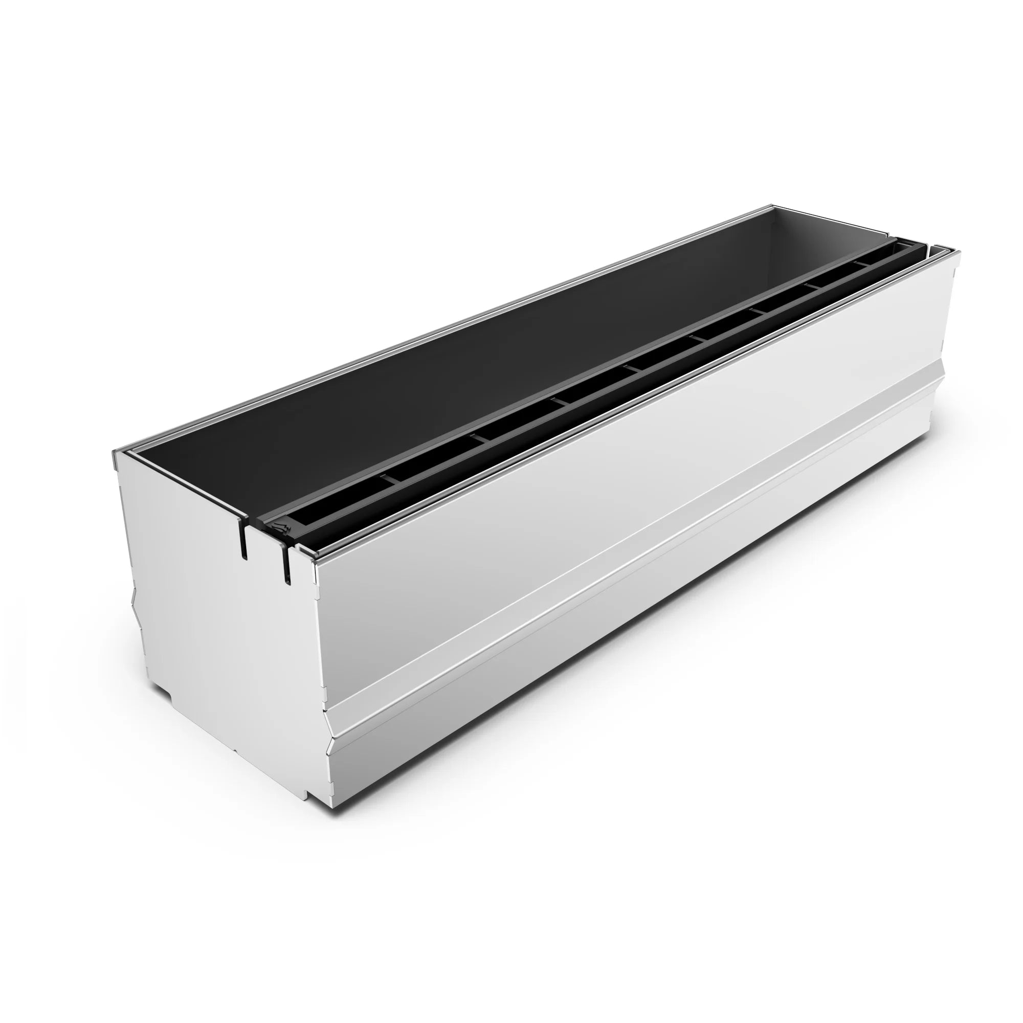 Registro SLOT de Plástico Color Negro con Marco de Acero Inoxidable AISI316
