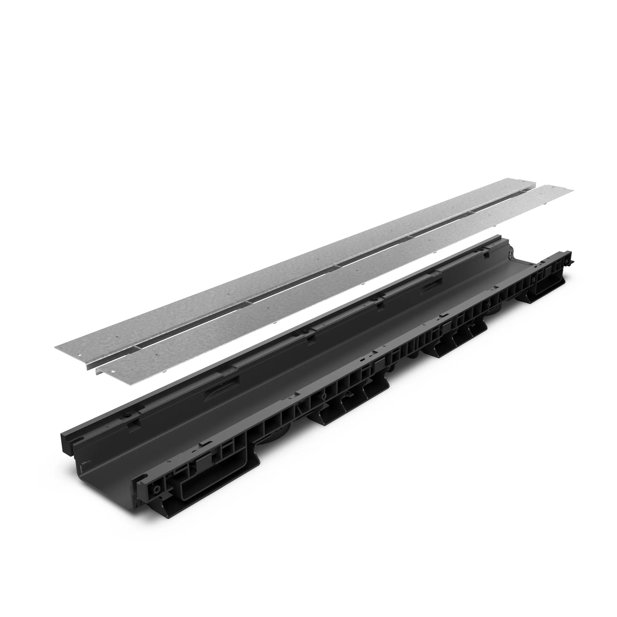 Canal de Plástico BASE DN100 con SLOT H0 de Acero Galvanizado