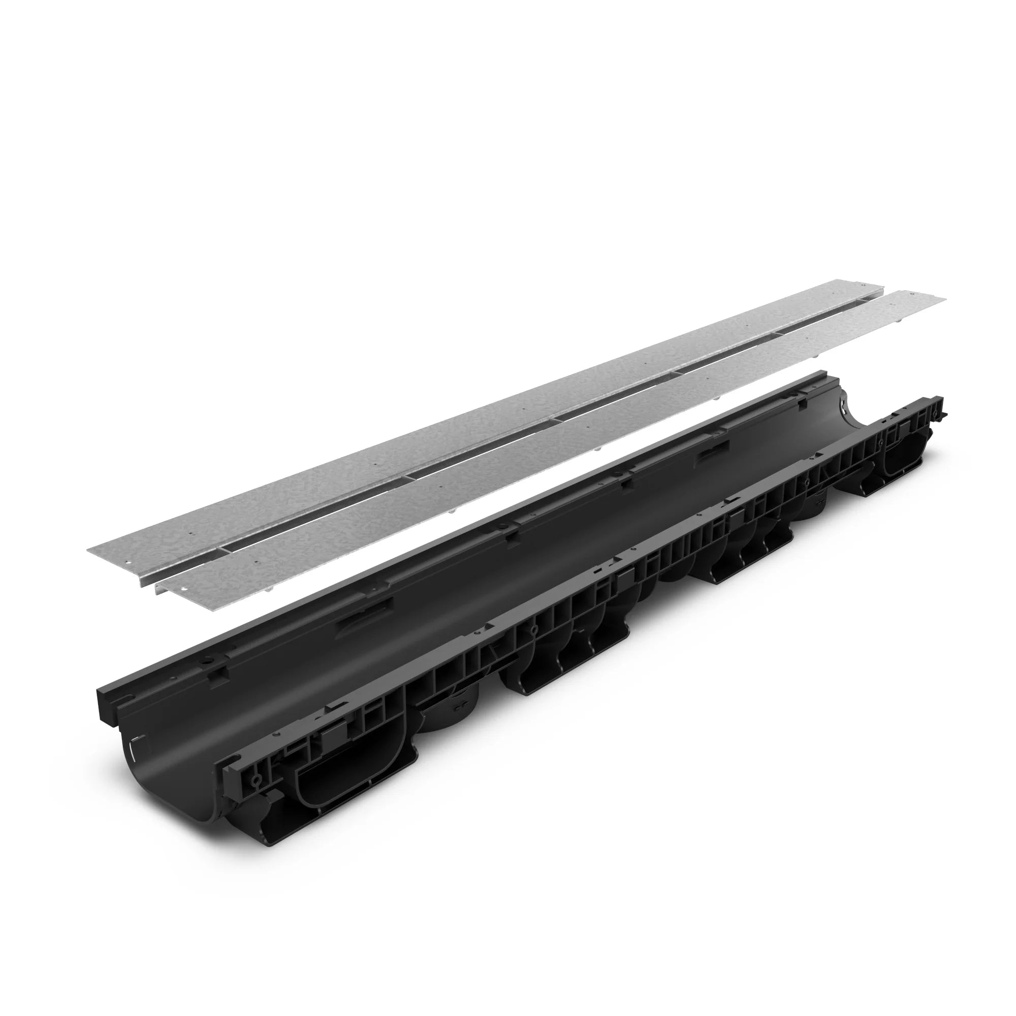 Canal de Plástico BASE DN100 con SLOT H0 de Acero Galvanizado