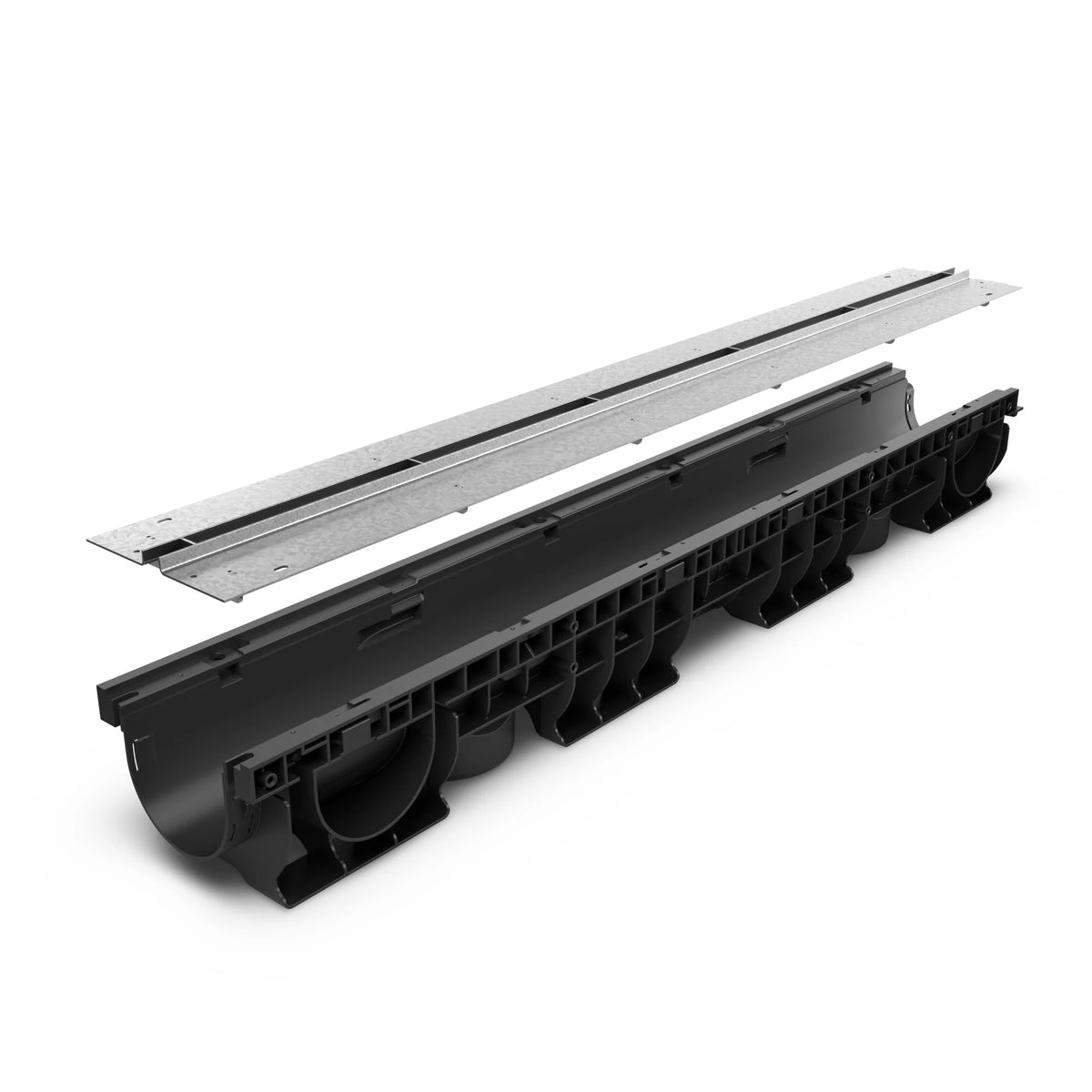 Canal de Plástico BASE DN100 con SLOT H10 de Acero Galvanizado