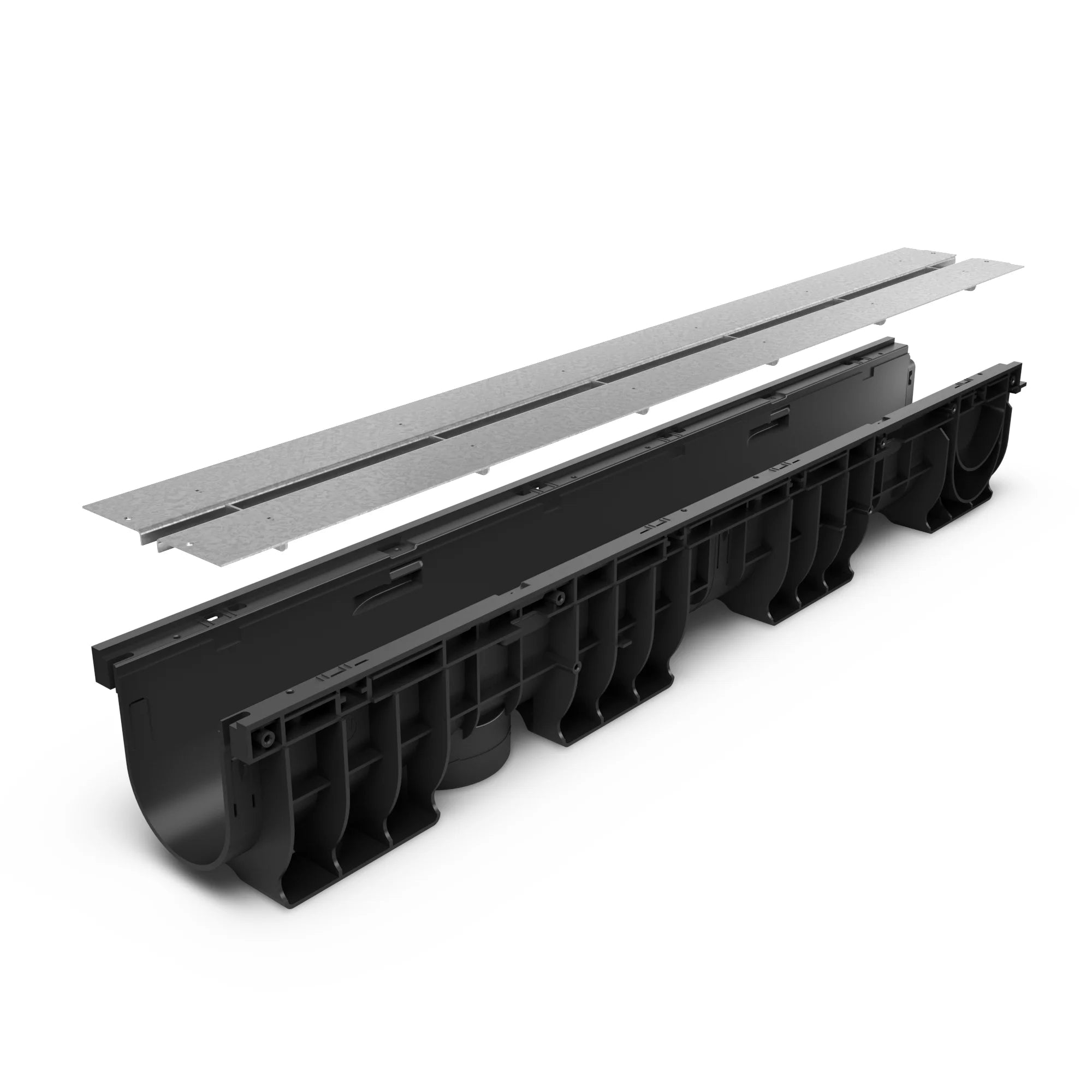 Canal de Plástico BASE DN100 con SLOT H0 de Acero Galvanizado