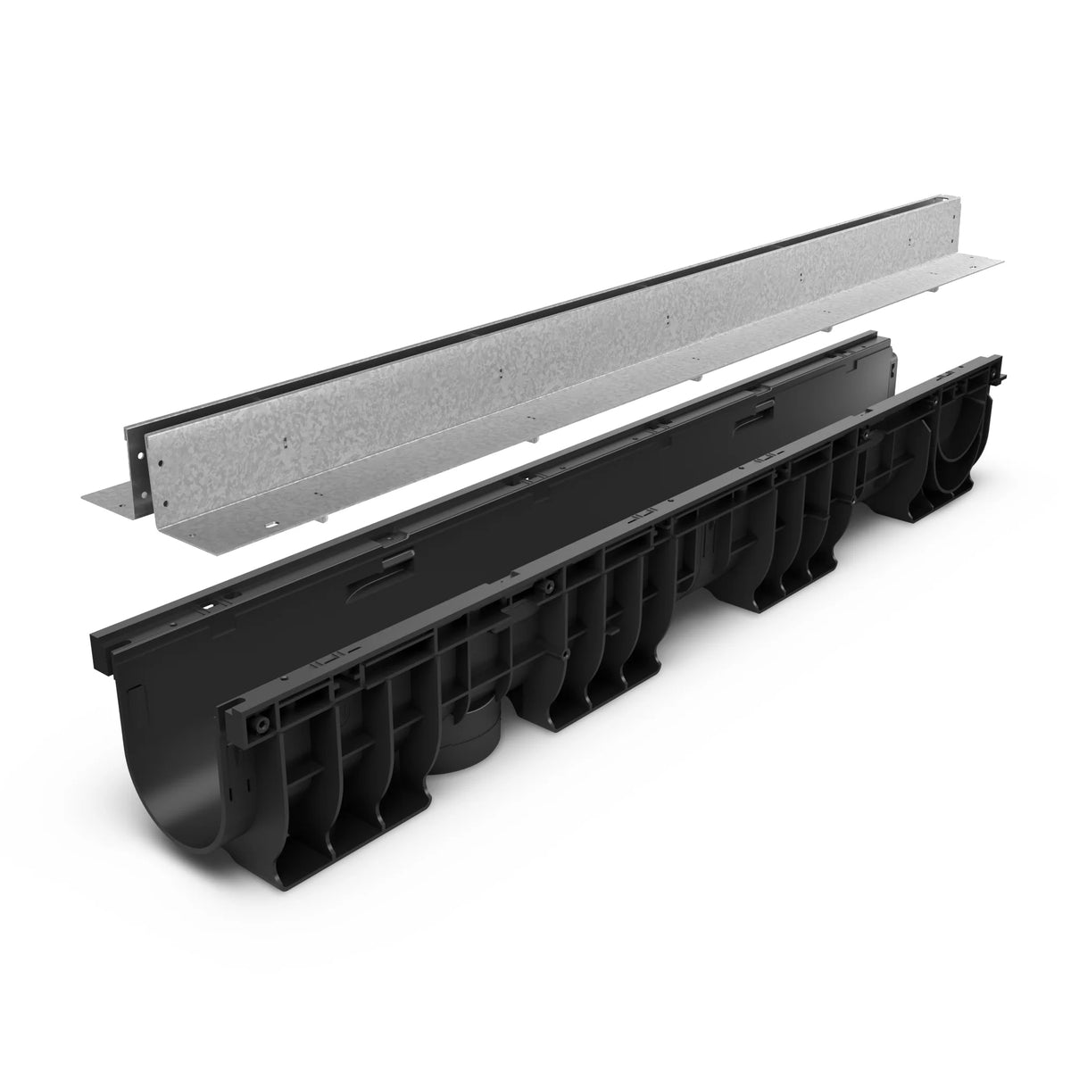 Canal de Plástico BASE DN100 con SLOT H60 de Acero Galvanizado