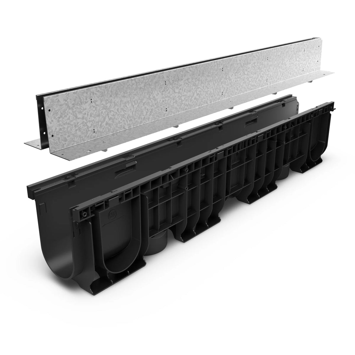 Canal de Plástico BASE DN100 con SLOT H100 de Acero Galvanizado