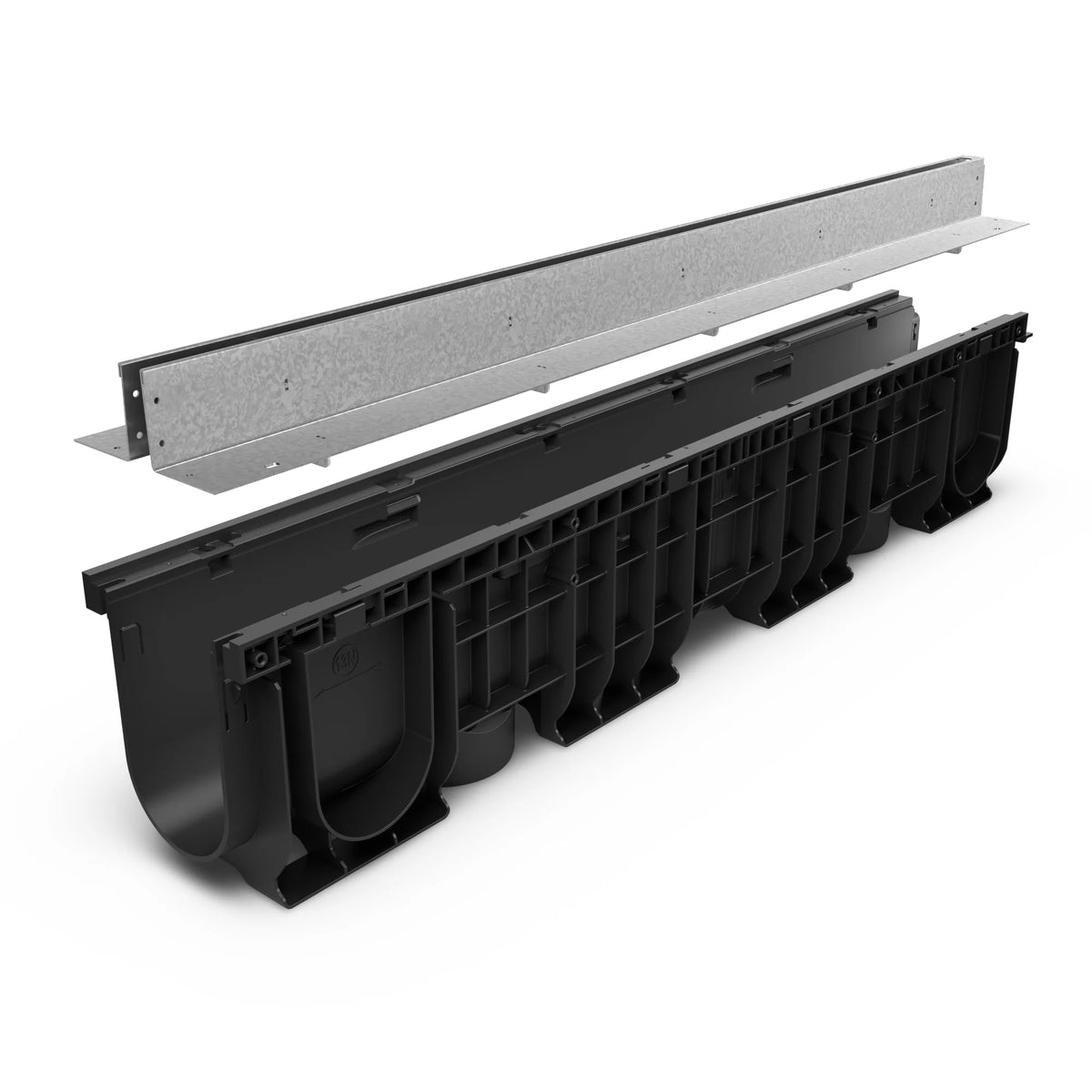 Canal de Plástico BASE DN100 con SLOT H60 de Acero Galvanizado