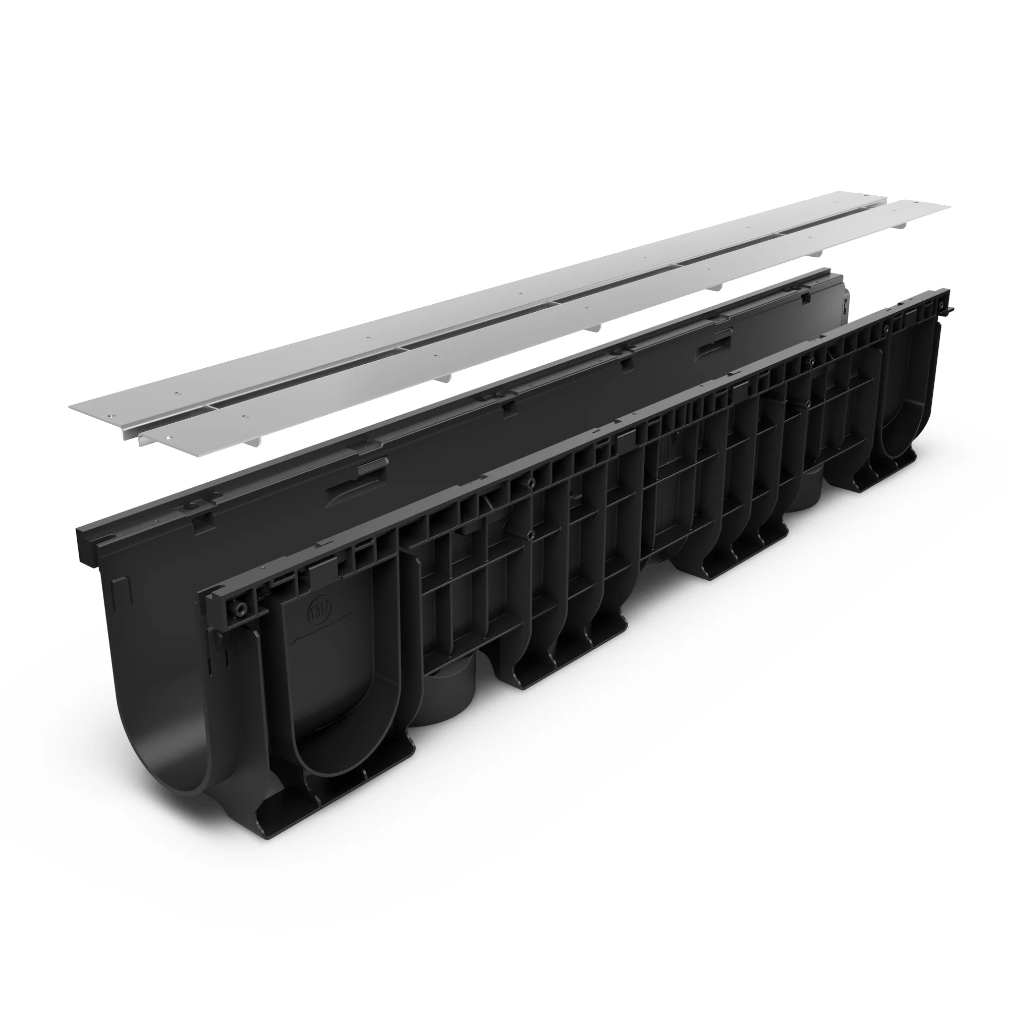 Canales de Plástico BASE DN100 con SLOT H0 de Acero Inoxidable