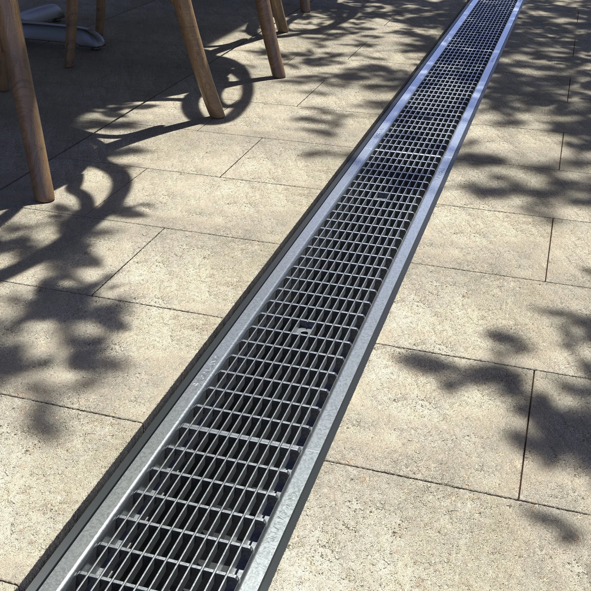 Canal de Hormigón Polímero BASE DN150 con Rejilla Entramada de Acero Galvanizado B125