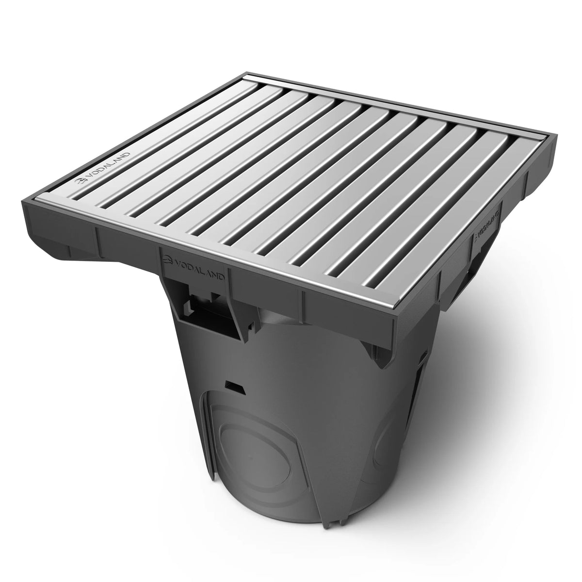 Arqueta NEO 30x30 con rejilla de acero inoxidable anti-tacón