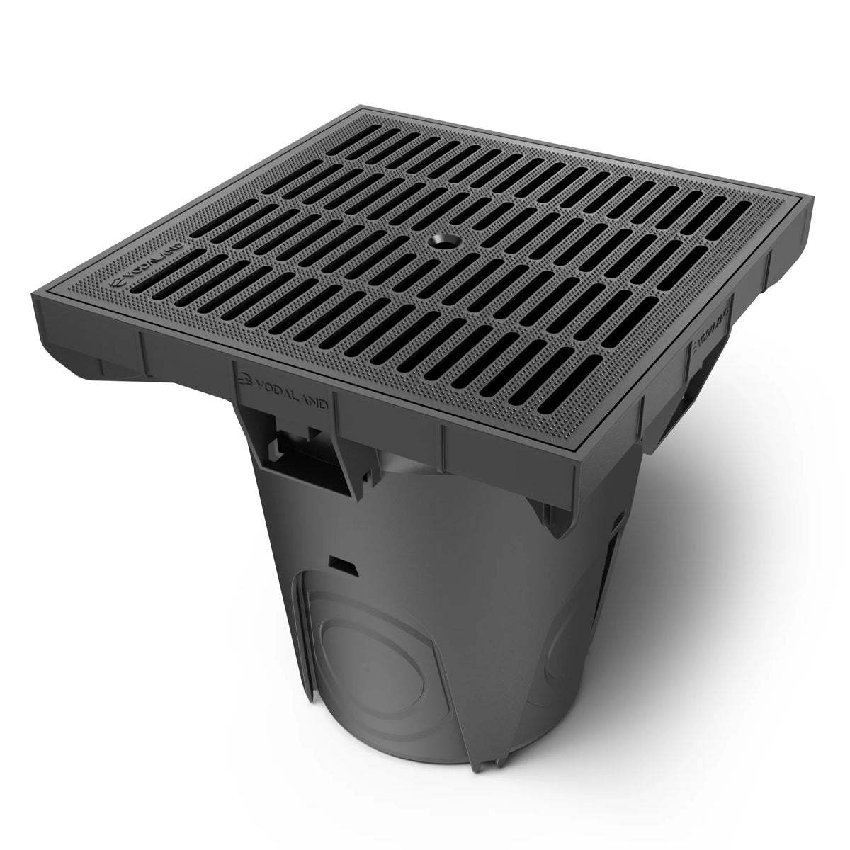 Arqueta NEO 30x30 con rejilla de plástico negro