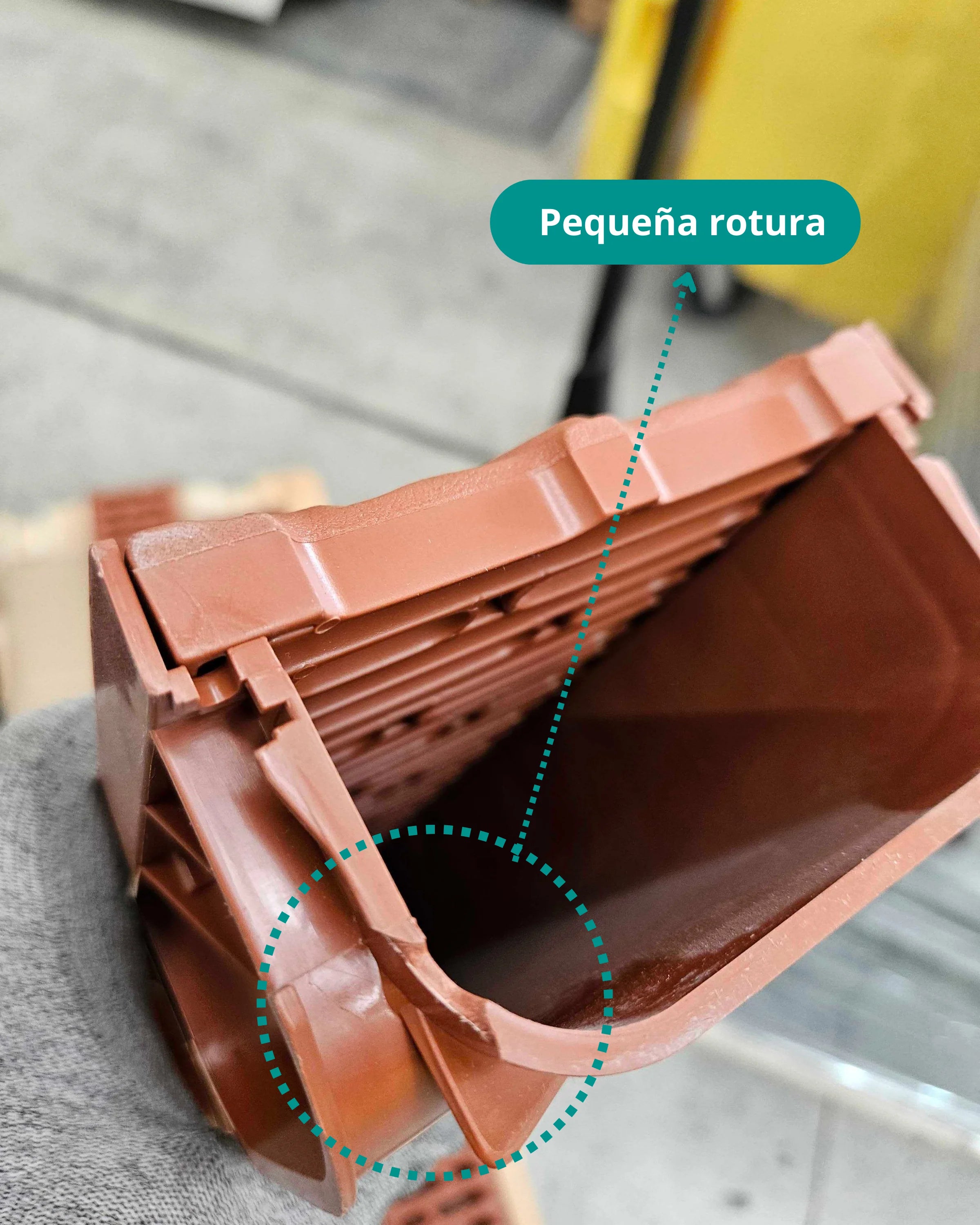 Canal de Plástico Easy 2 con Rejilla de Plástico Color Terracota - Producto defectuoso