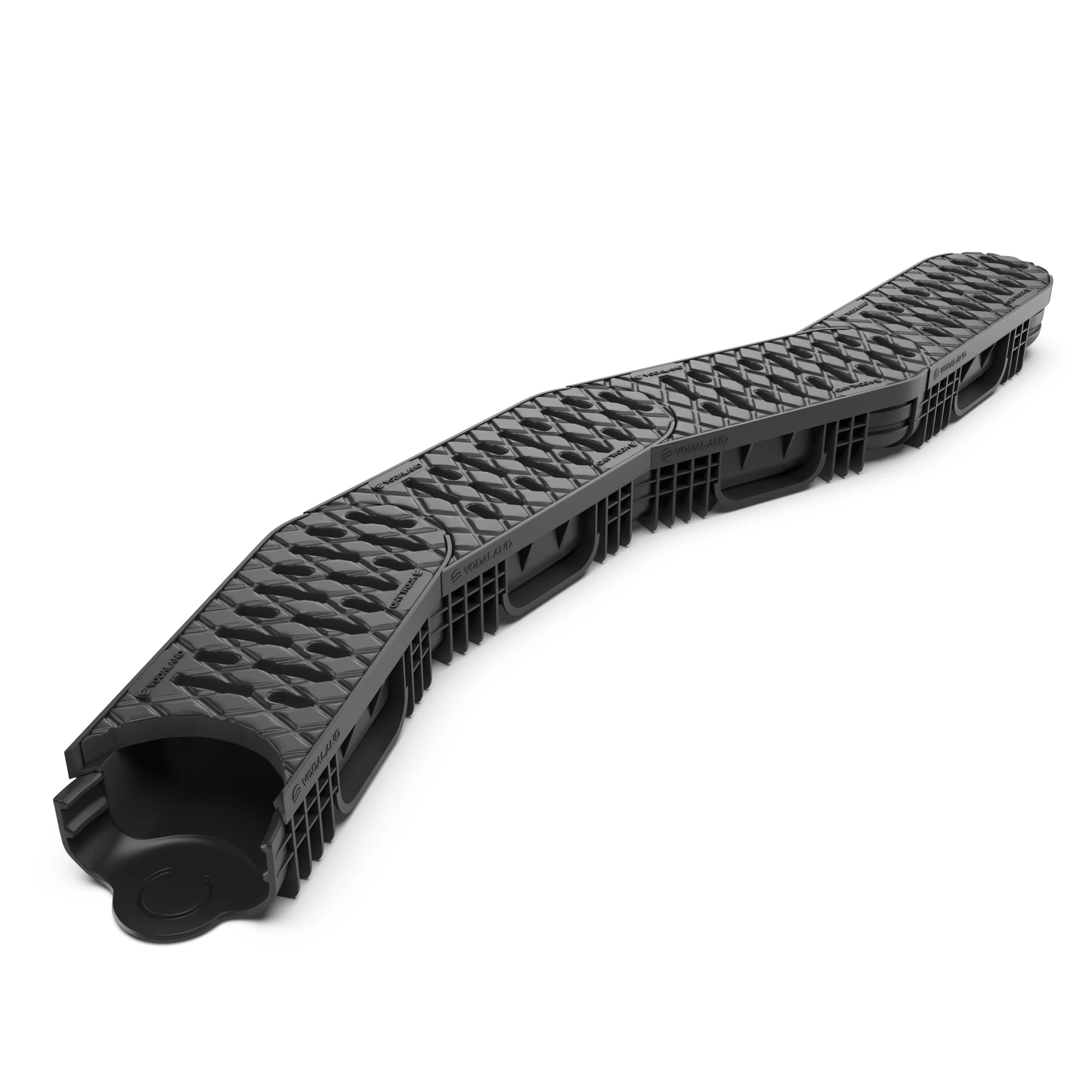 Canal de Plástico Easy Curve BETA con Rejilla de Plástico Negro (pack de 4 piezas)