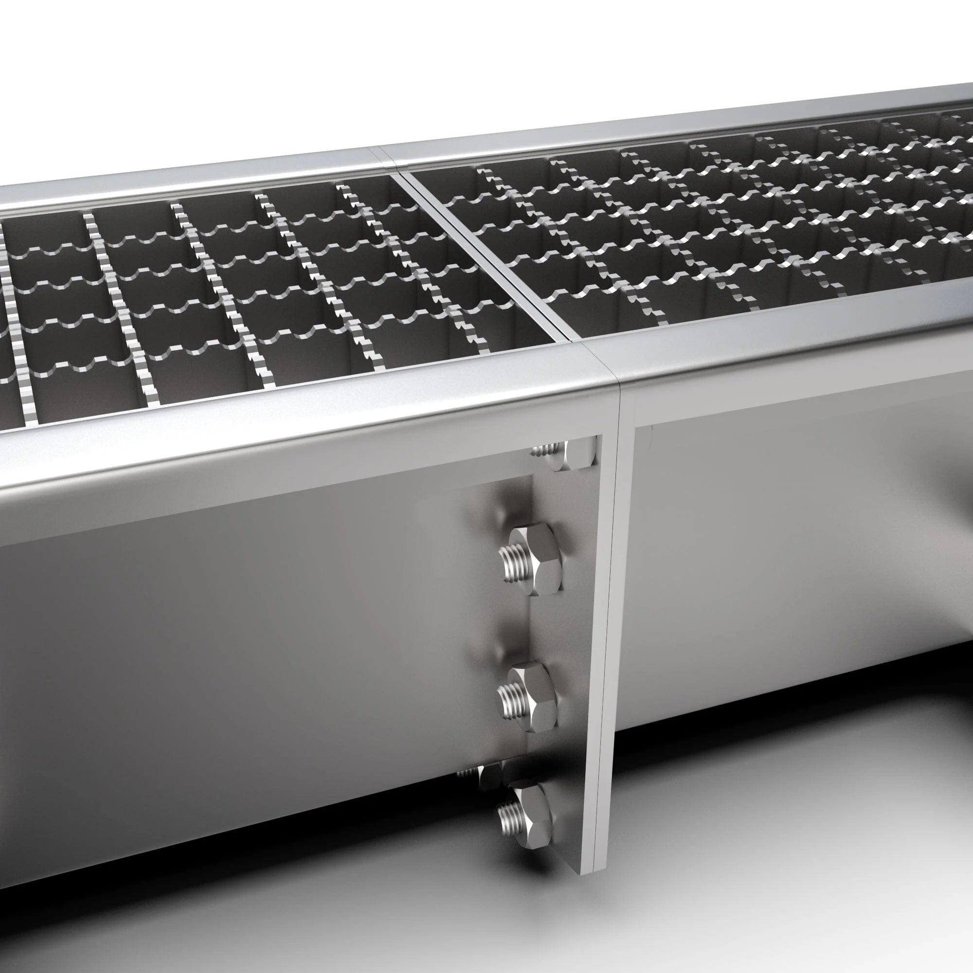Canal modular de Acero Inoxidable AISI 304 DN100 con pendiente