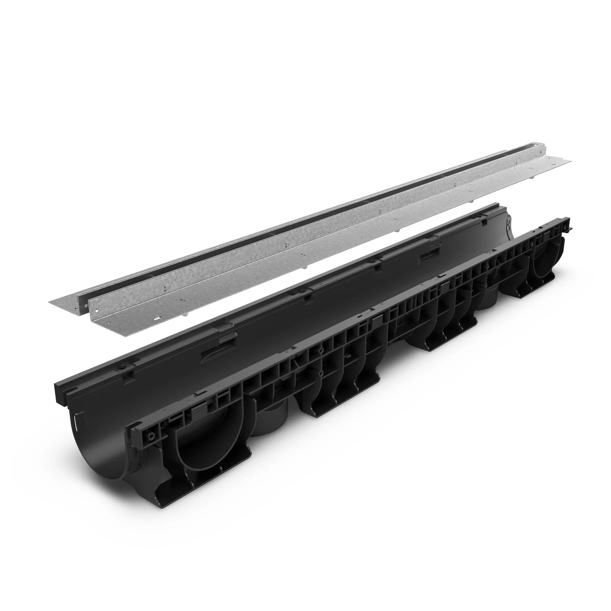 Canal de Plástico BASE DN100 con SLOT H25 de Acero Galvanizado