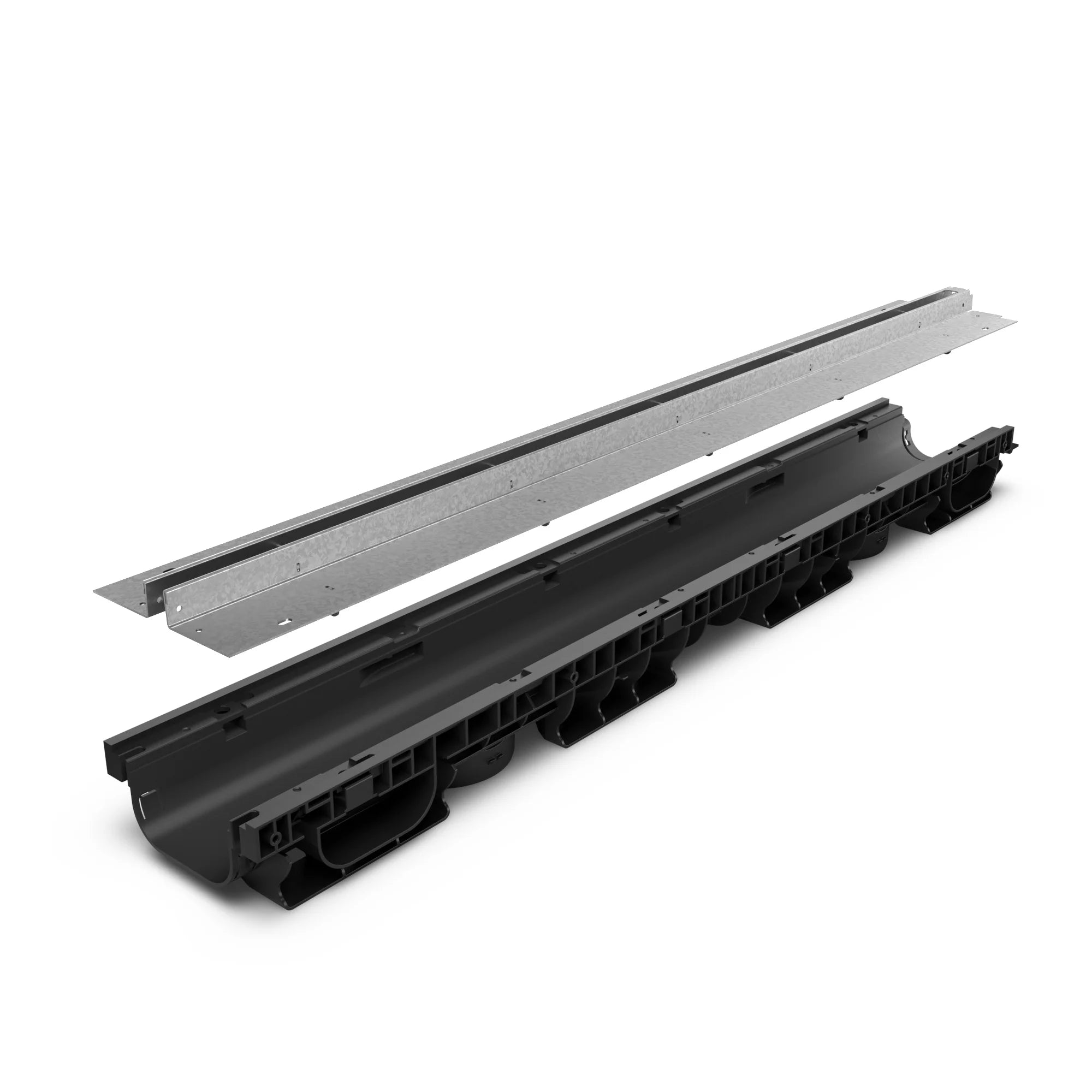 Canal de Plástico BASE DN100 con SLOT H25 de Acero Galvanizado