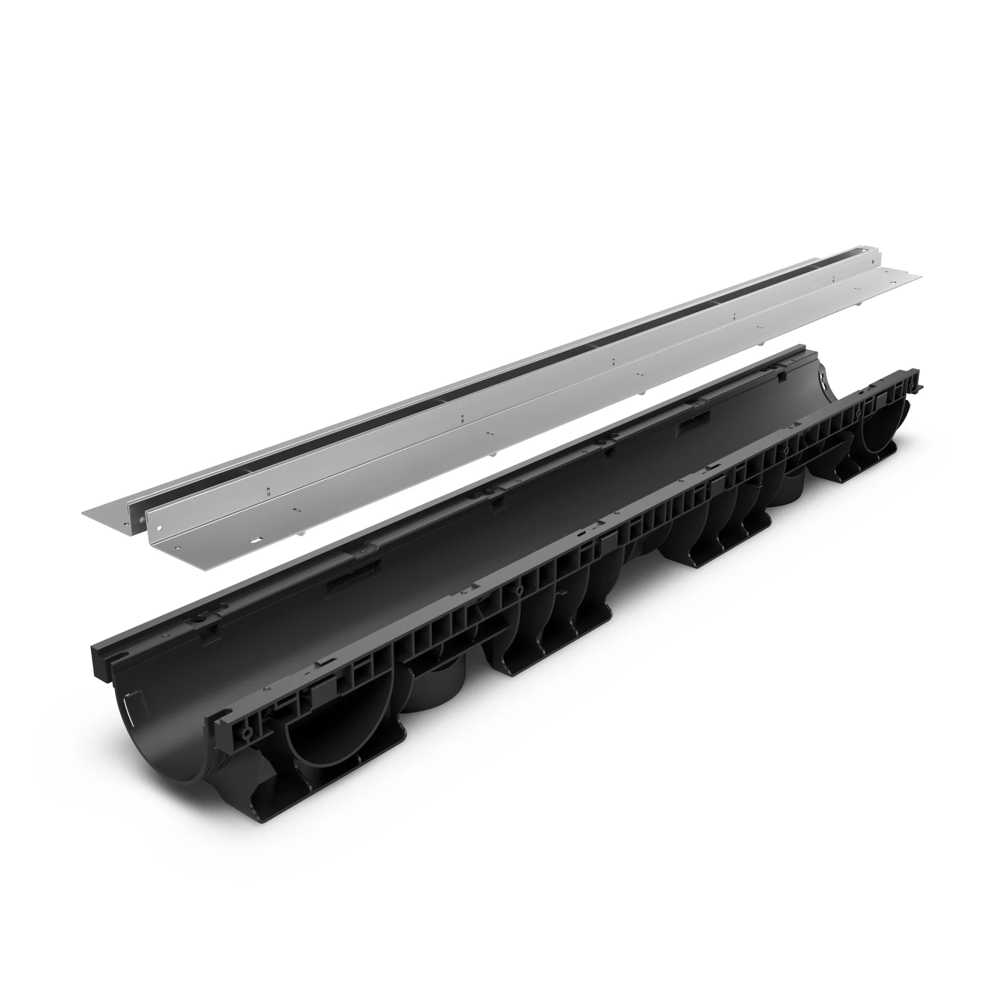 Canal de Plástico BASE DN100 con SLOT H25 de Acero Inoxidable AISI 304
