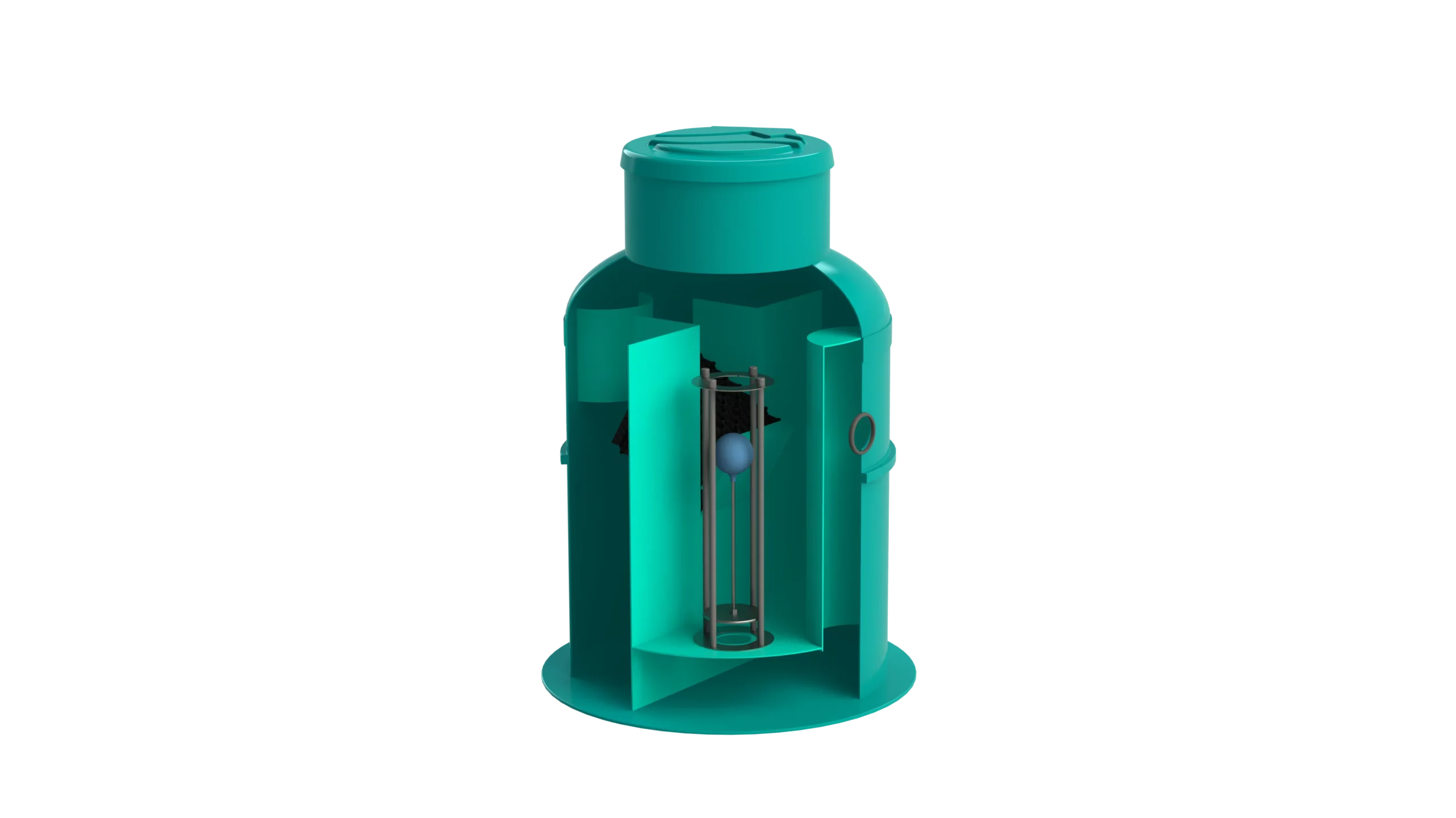 Separador de Hidrocarburos sin BYPASS OilBase100-2 l/s D1000 H1950 Ø110 con decantador 200L