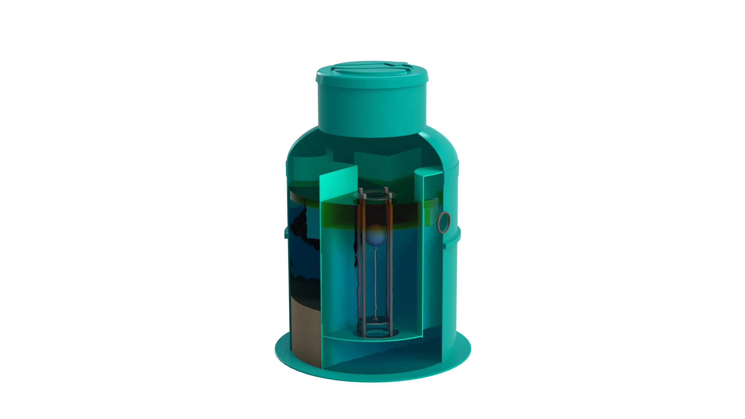 Separador de Hidrocarburos sin BYPASS OilBase100-2 l/s D1000 H1950 Ø110 con decantador 200L