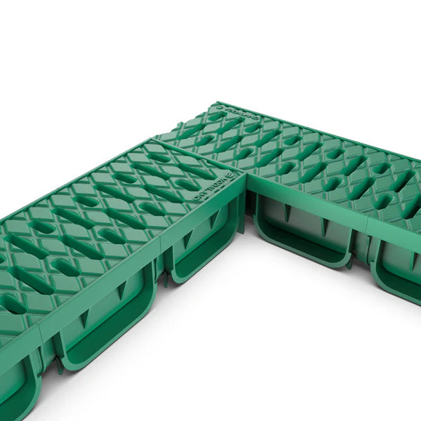 Canal de Plástico Easy 2 con Rejilla de Plástico Color Verde