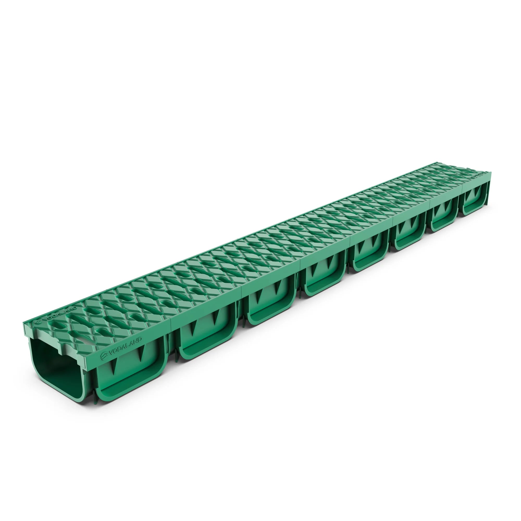 Canal de Plástico Easy 2 con Rejilla de Plástico Color Verde