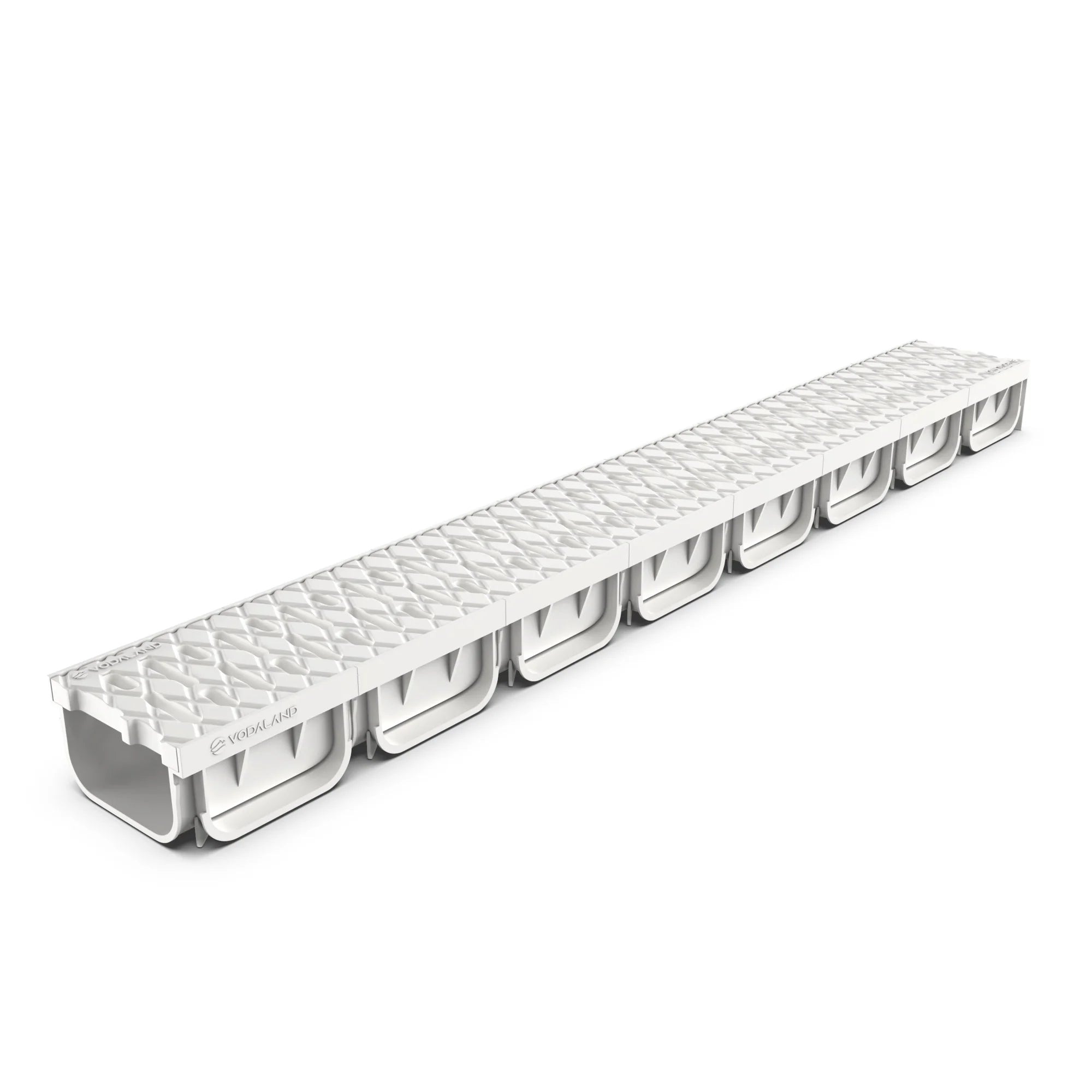 Canal de Plástico Easy 2 con Rejilla de Plástico Color Blanco