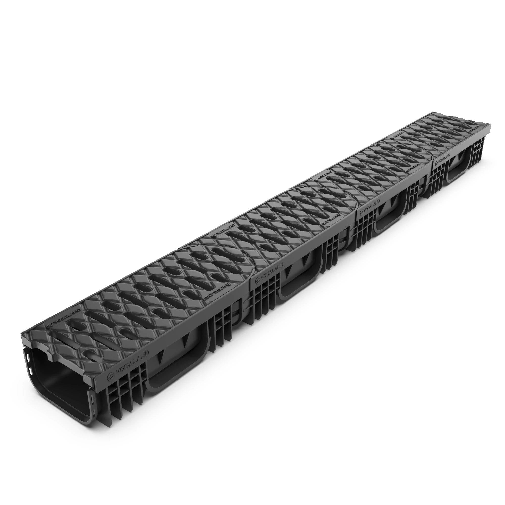 Canal de Plástico Easy Curve BETA con Rejilla de Plástico Negro (pack de 4 piezas)
