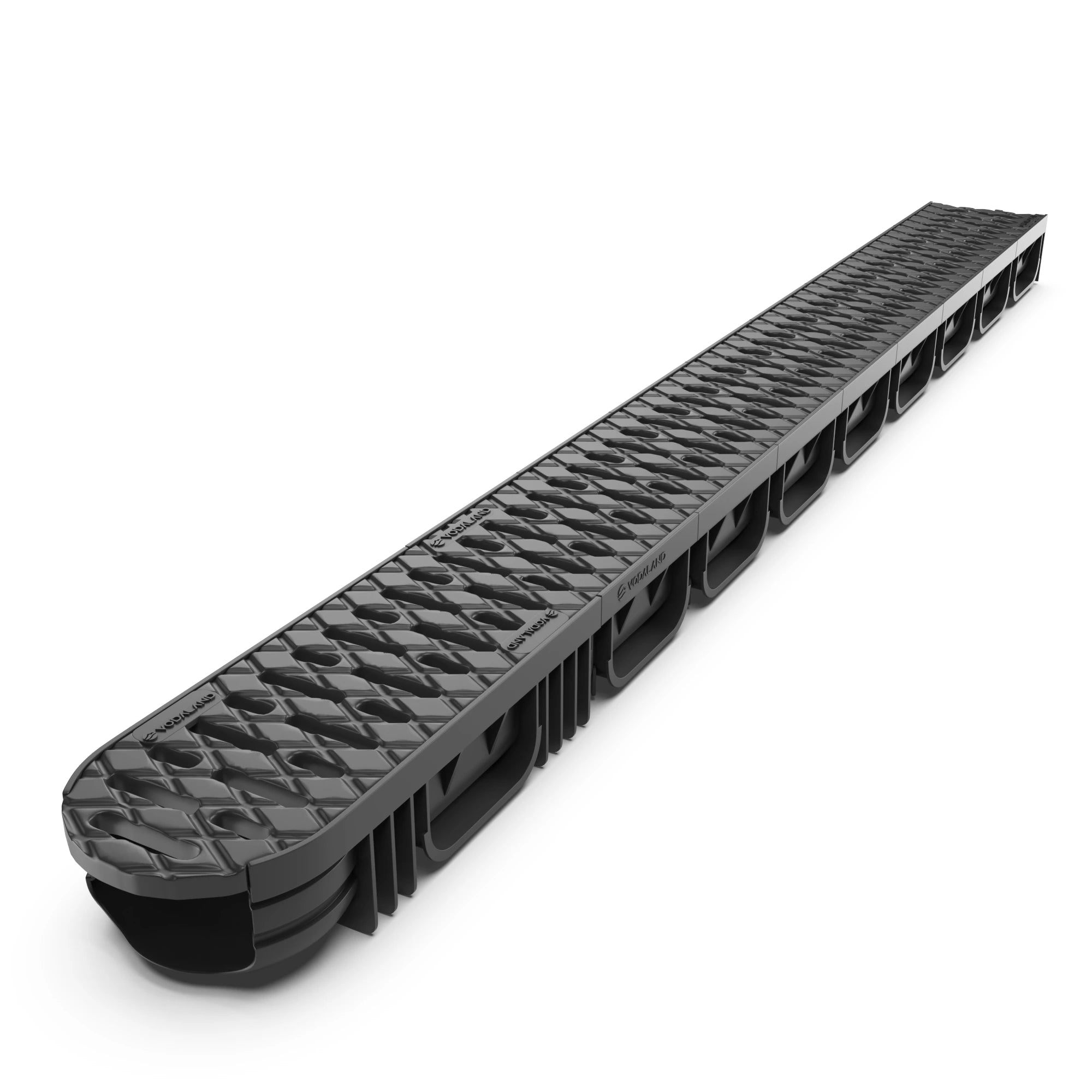 Canal de Plástico Easy Curve BETA con Rejilla de Plástico Negro (pack de 4 piezas)