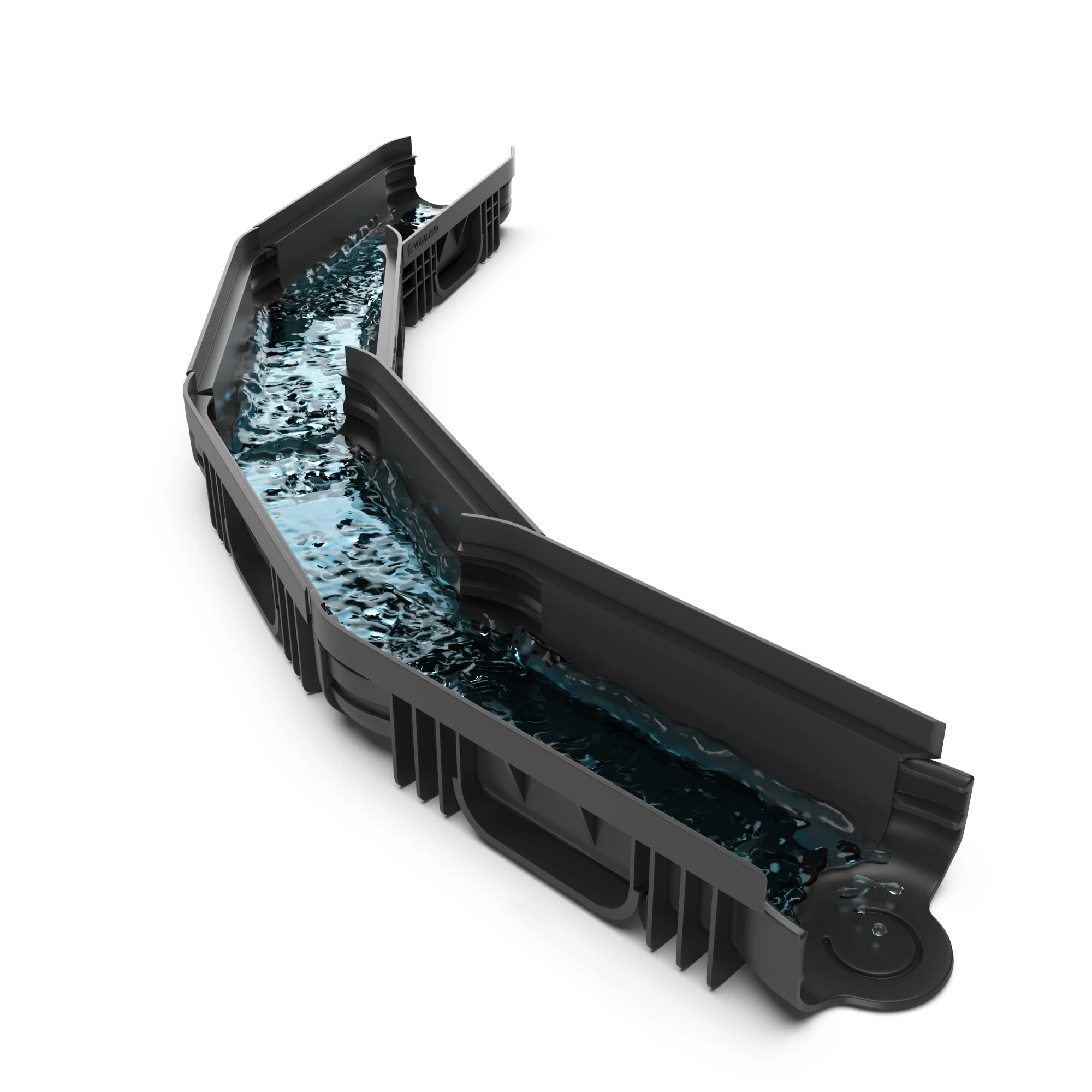 Canal de Plástico Easy Curve BETA con Rejilla de Plástico Negro (pack de 4 piezas)
