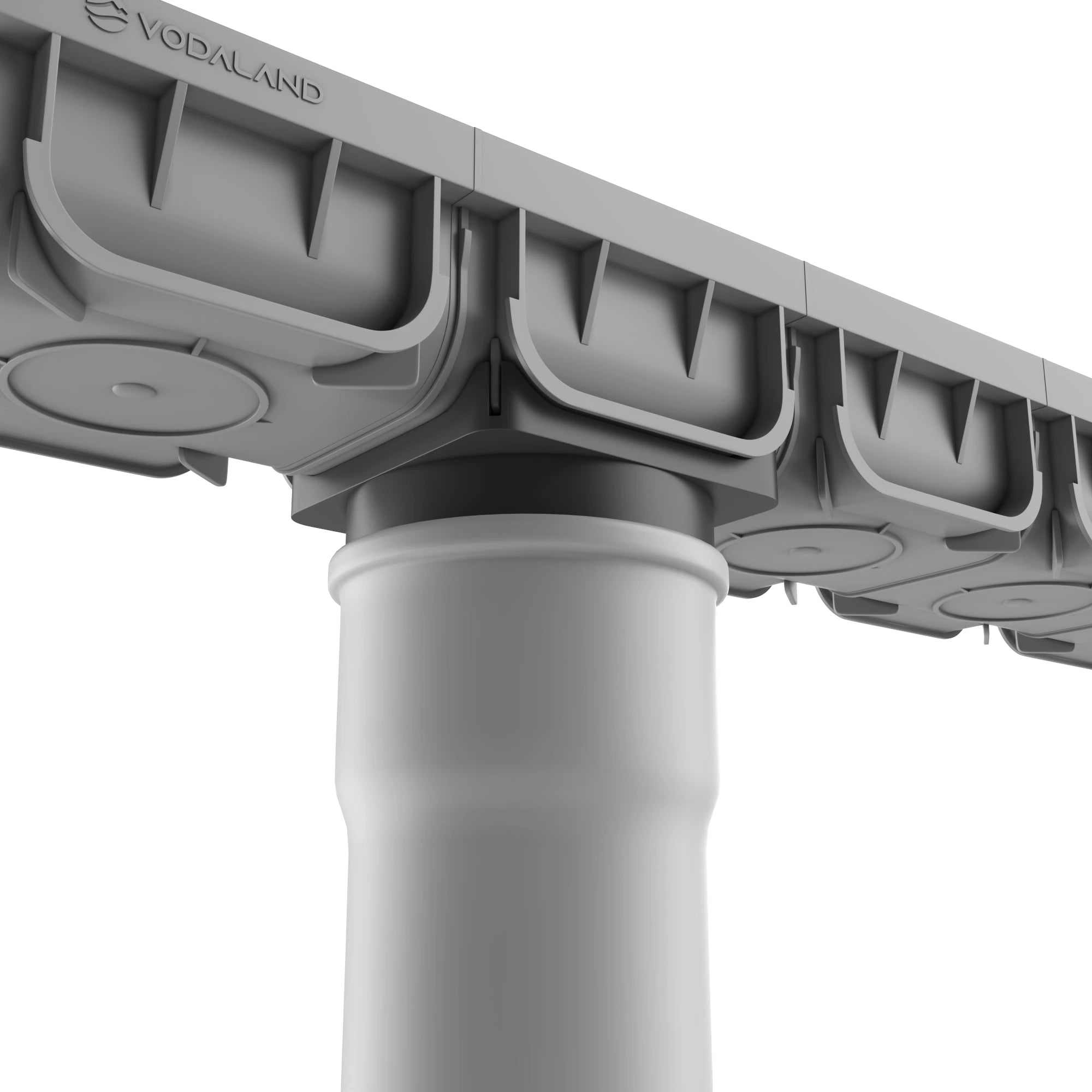 Canal de Plástico Easy 2 con Rejilla de Plástico Color Gris Oscuro