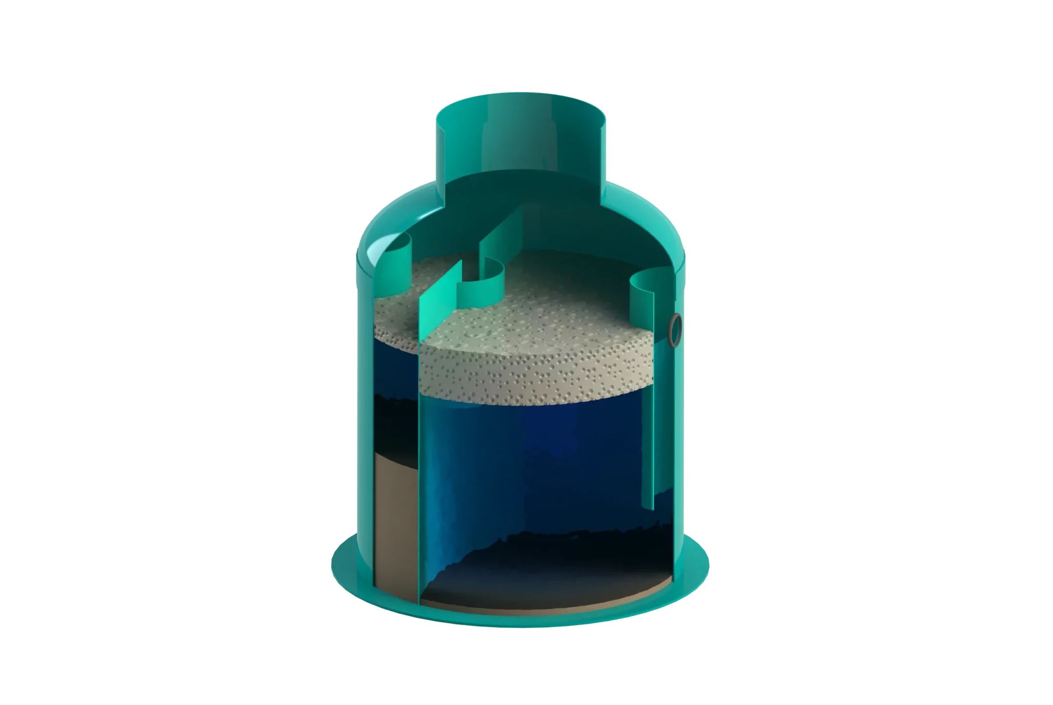 Separador de grasas GreaseBase 4 l/s D1400 H1650 Ø110 decantador 400L