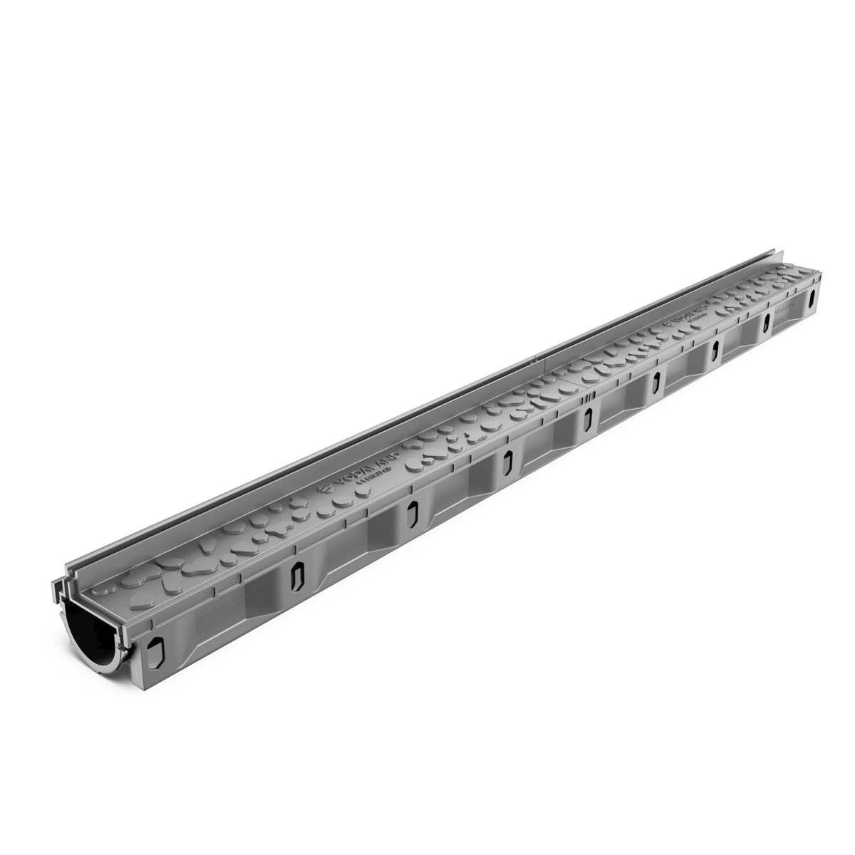 Canal de Plástico con Rejilla SLOT de Plástico Gris