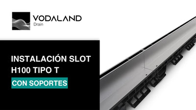 Instalación del Sistema SLOT con Rejilla Oculta Tipo T H100 con Soportes de Montaje