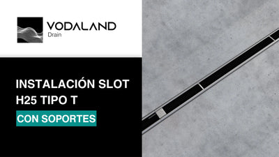 Instalación del Sistema SLOT con Rejilla Oculta Tipo T H25 con Soportes de Montaje