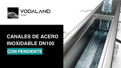 Canales de Acero Inoxidable con Pendiente DN100