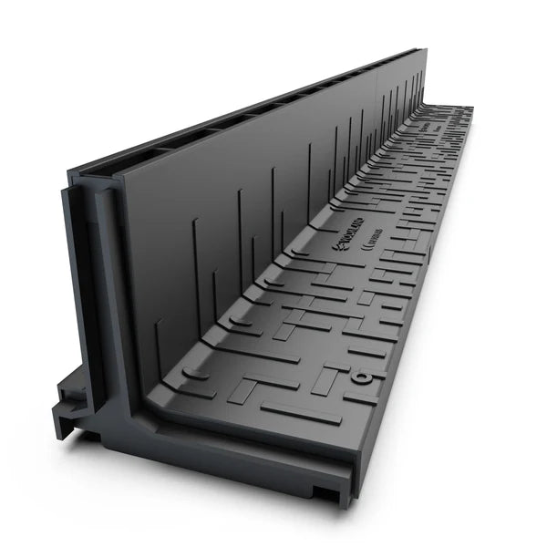 Rejilla oculta ranurada (SLOT) de plástico color negro H100 - Producto defectuoso