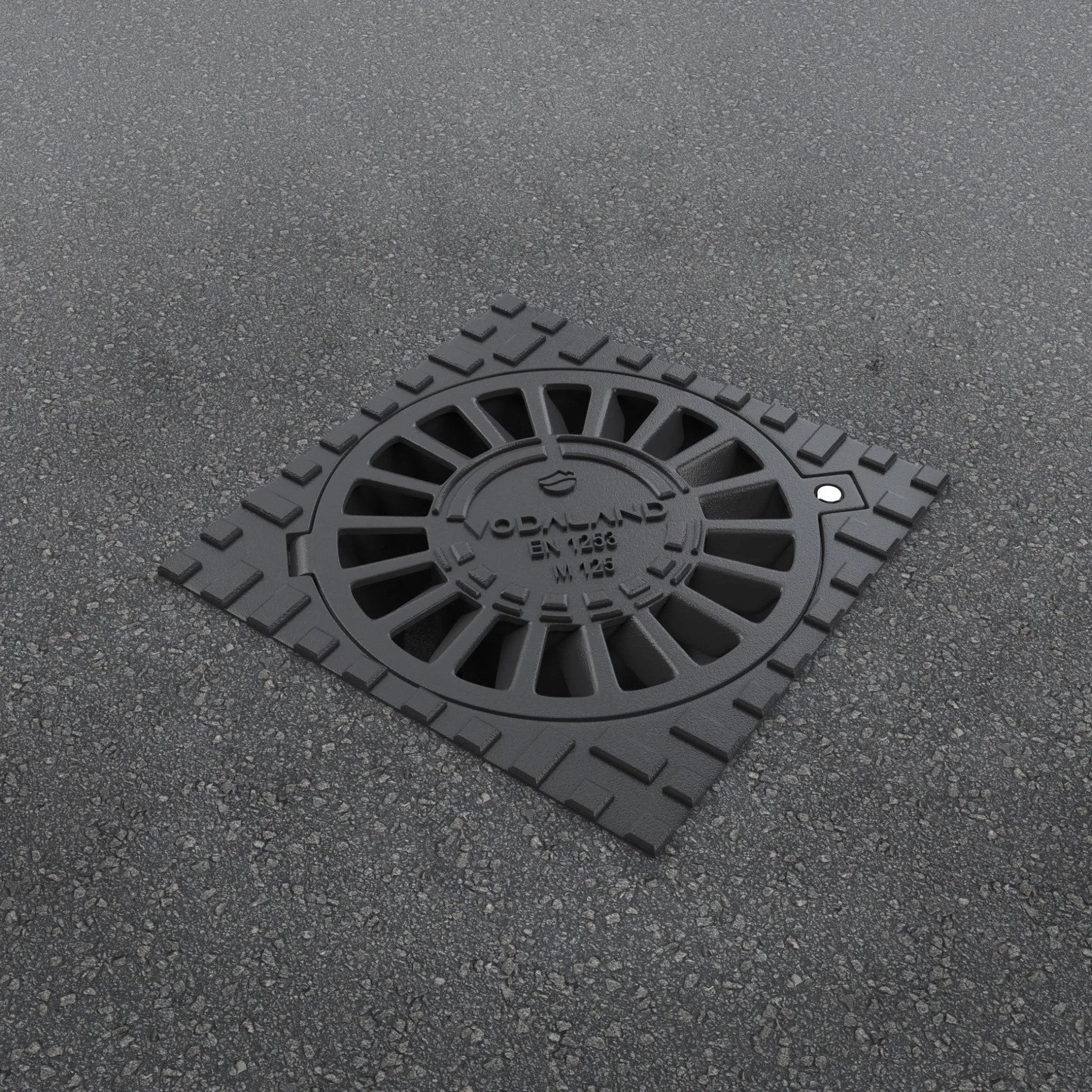 Sumidero sifónico en fundición dúctil 250X250mm con salida vertical 110mm