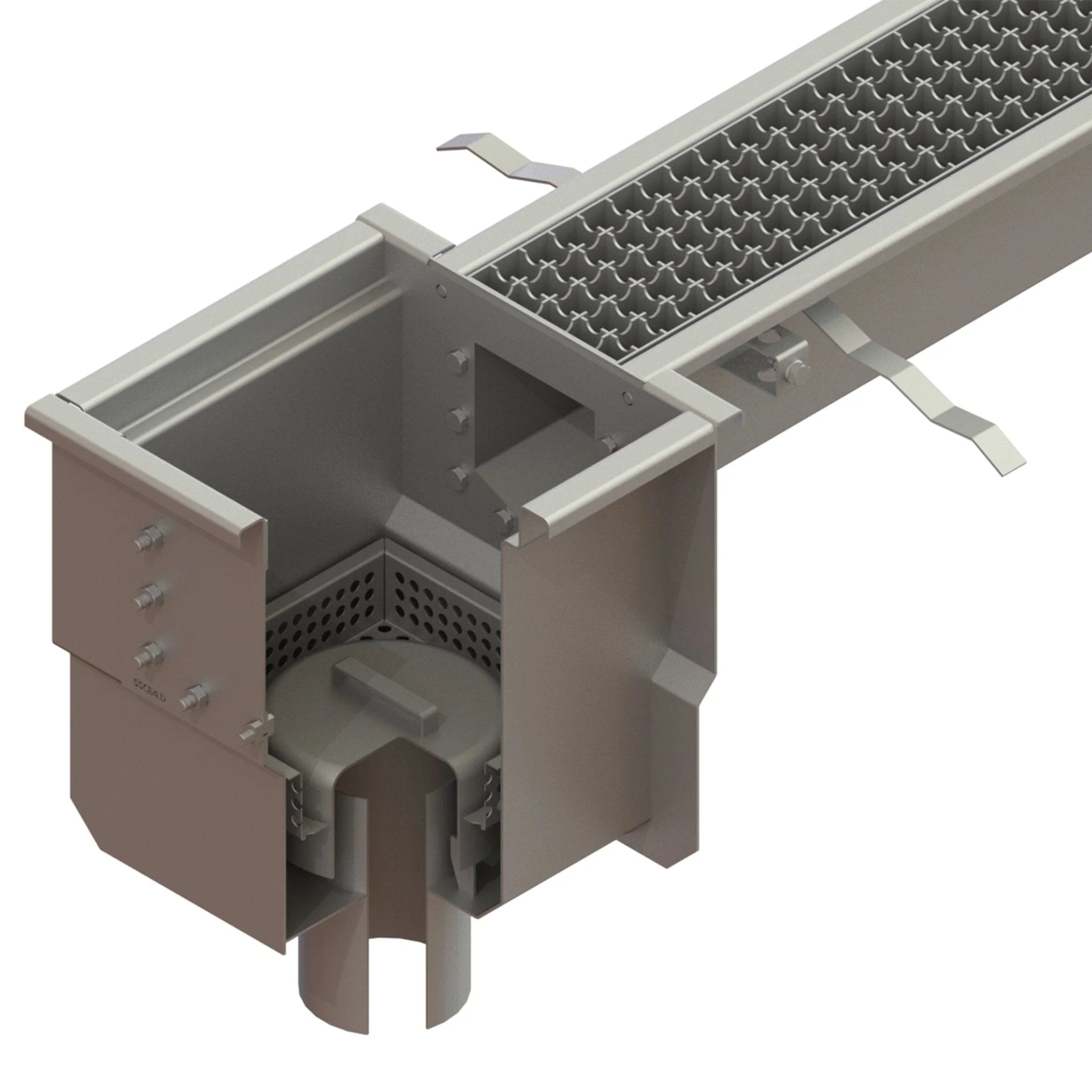 Sumidero para canales modulares DN100 con salida