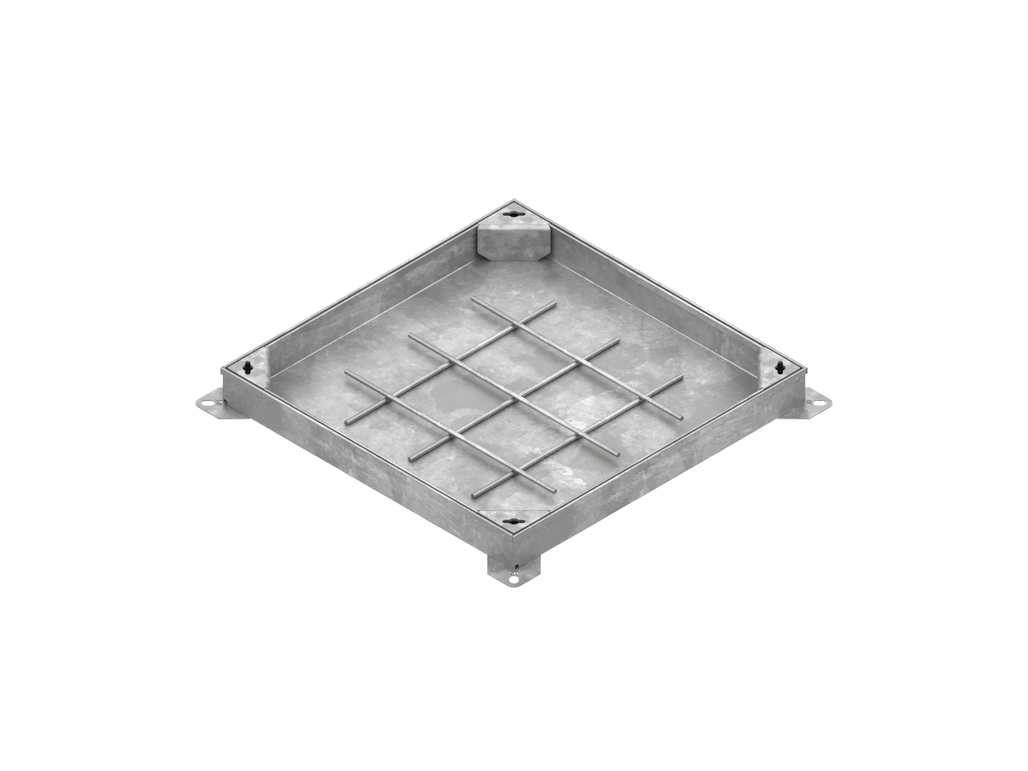 Tapa rellenable 40x40cm EASY de acero galvanizado clase de carga K3