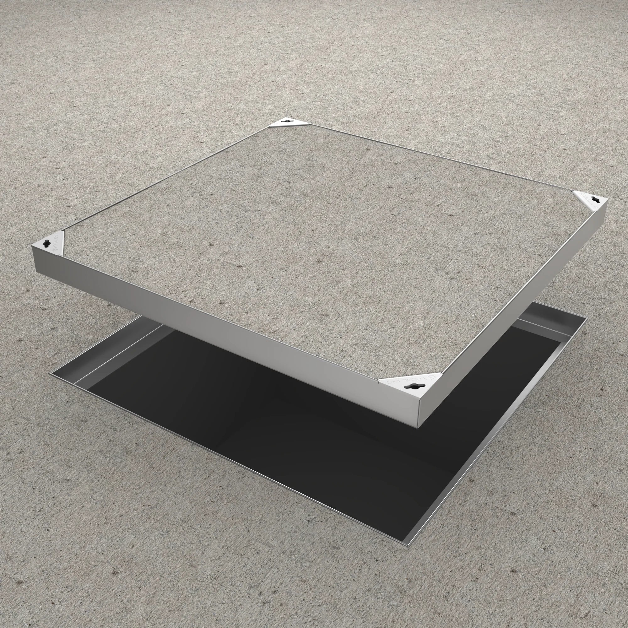 Tapa rellenable 50x50cm EASY de acero galvanizado clase de carga K3